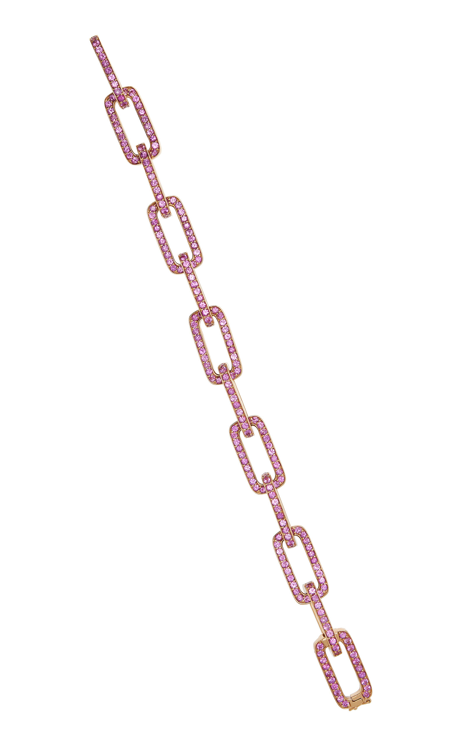 Piranesi Women's 18K Gold Mosaique Link Bracelet in Pink Sapphire