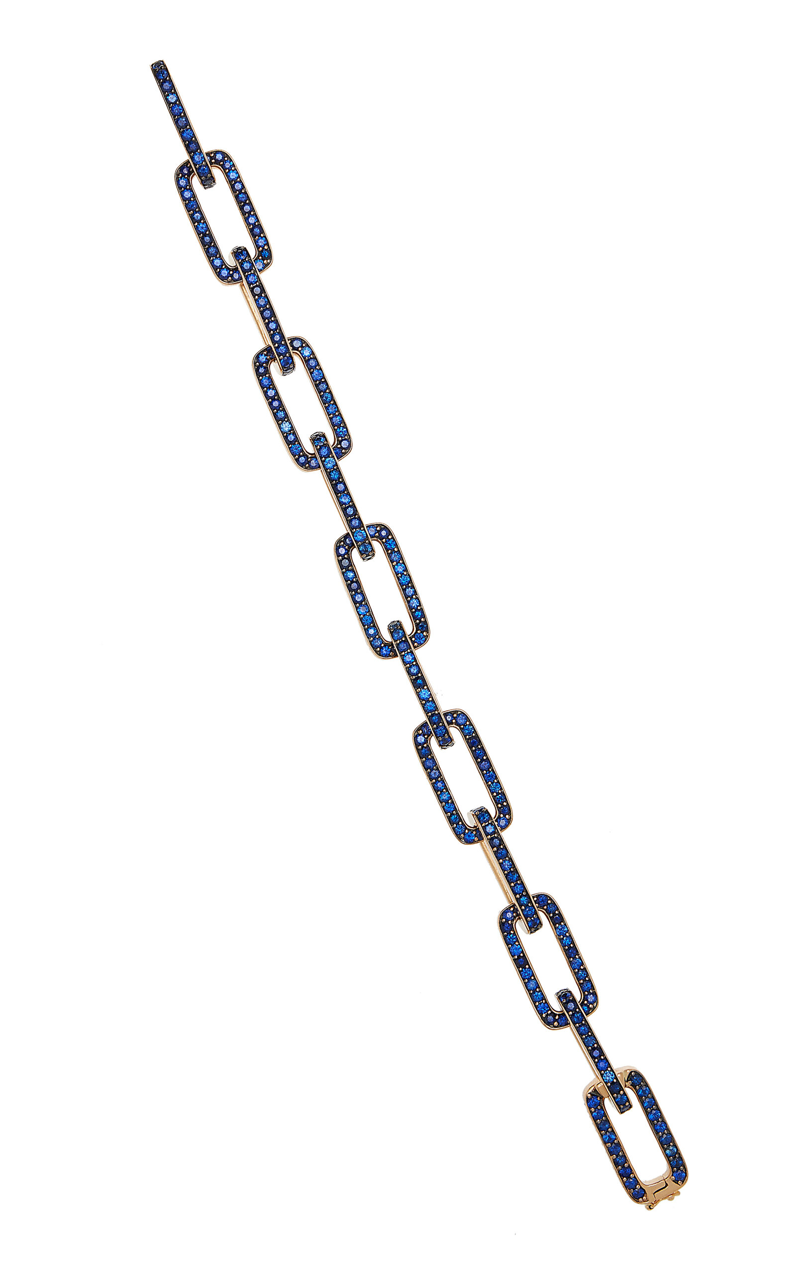 Piranesi Women's 18K Gold Mosaique Link  Bracelet in Blue Sapphire