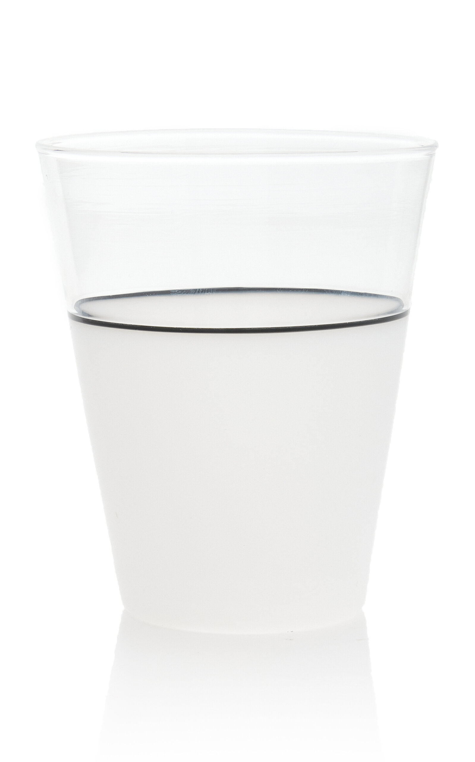 Cesare Toffolo Handcrafted Glass Water Tumbler In White