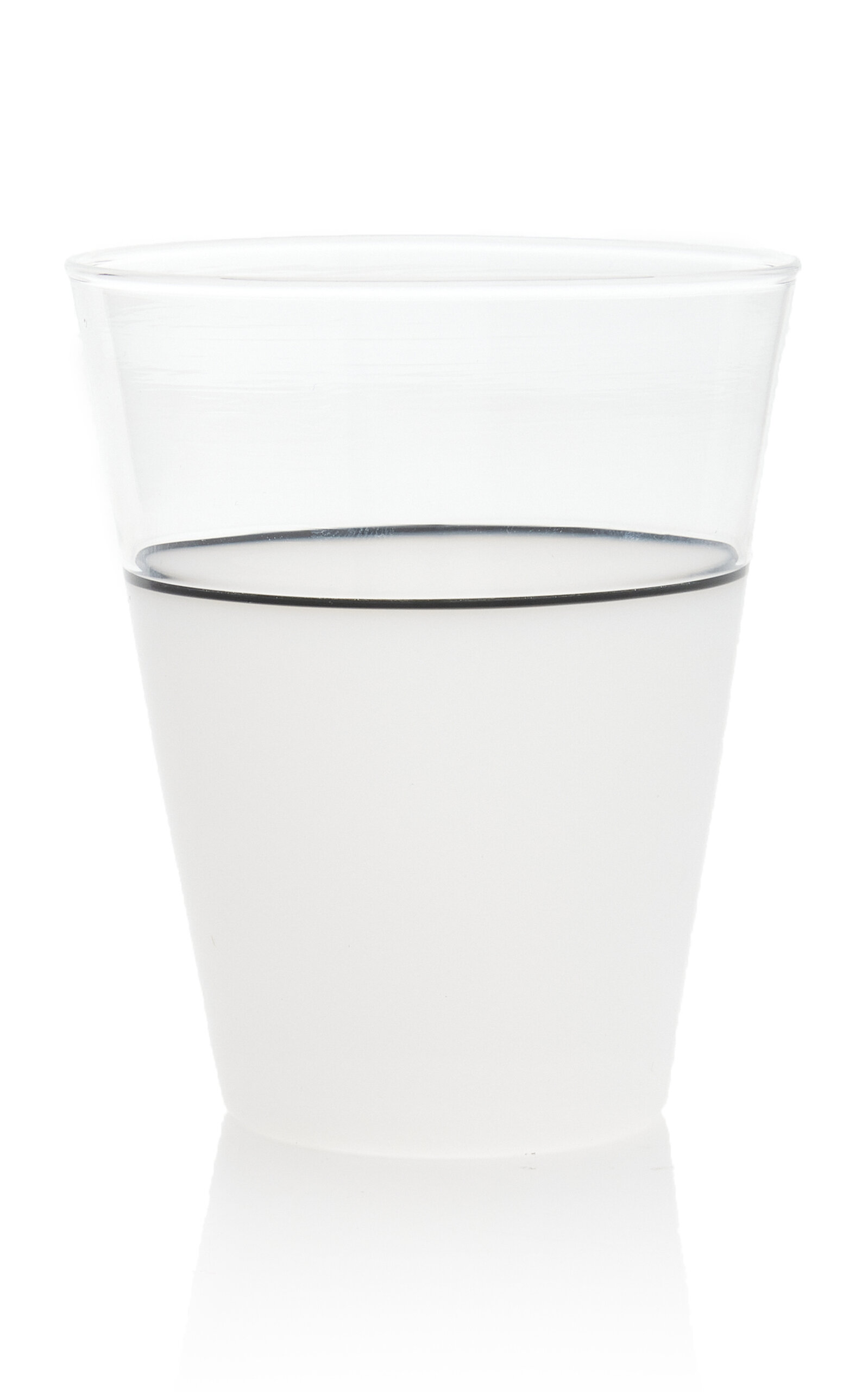 Cesare Toffolo Handcrafted Glass Water Tumbler - White