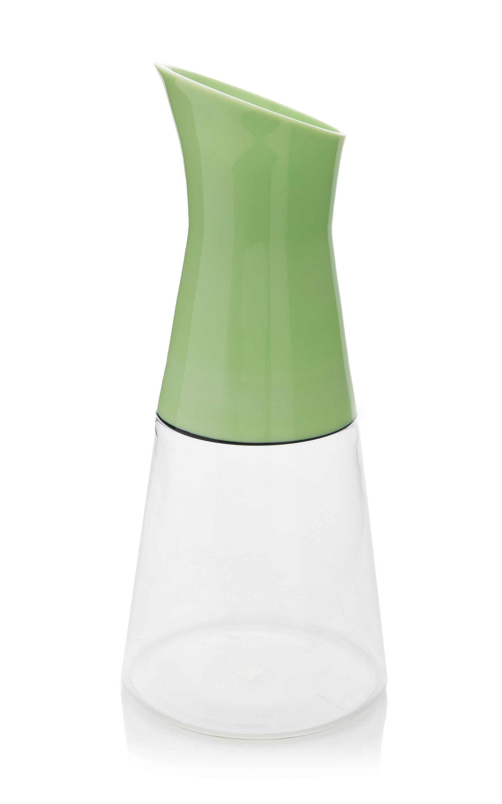 Cesare Toffolo Handcrafted Glass Carafe In Green