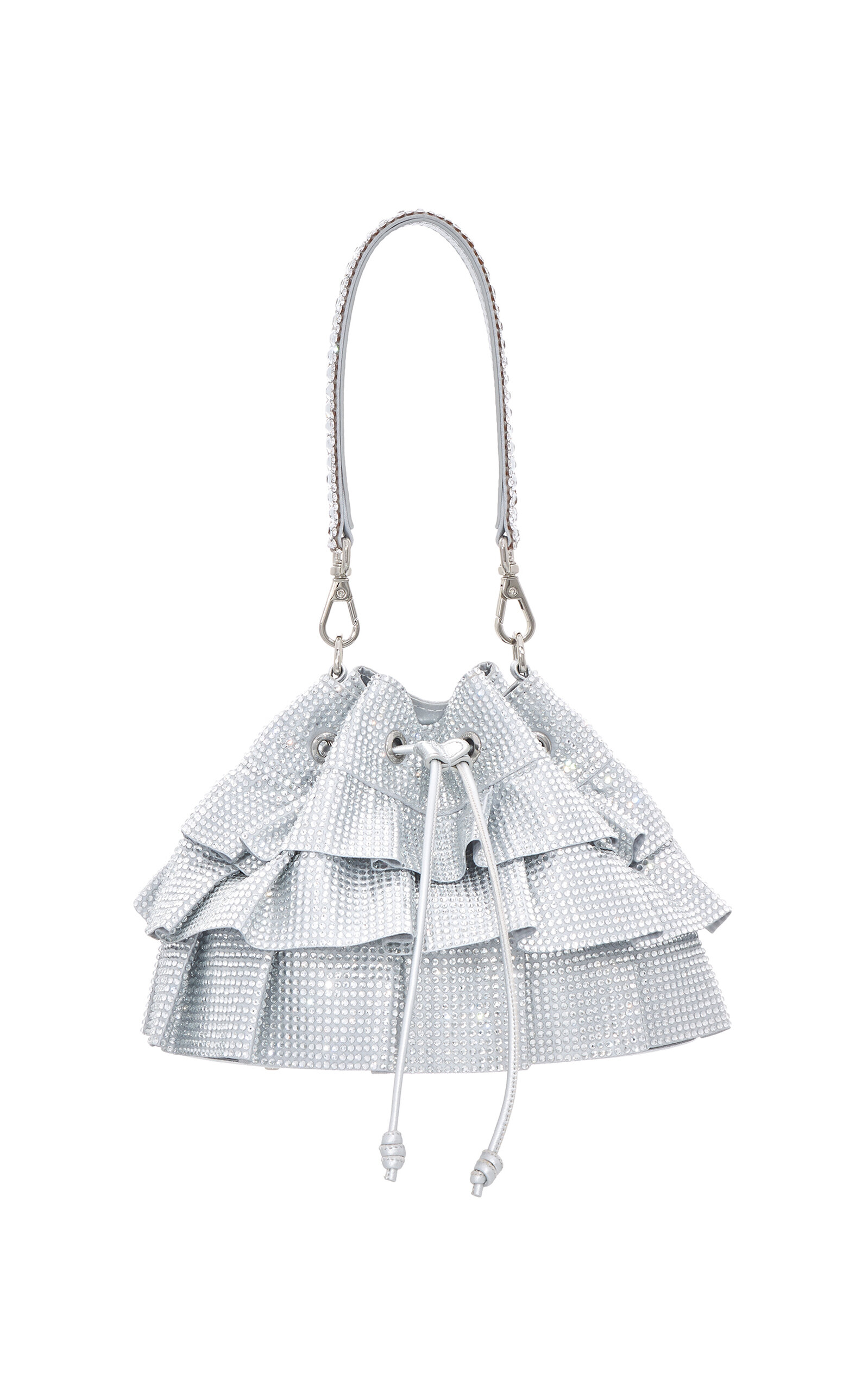 Ruffle Crystal Pouch