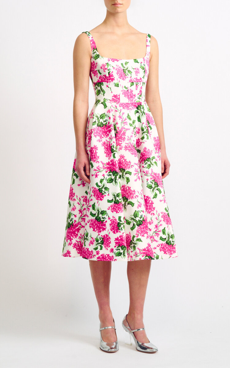 Emilia Wickstead Madeline Floral Midi Dress
