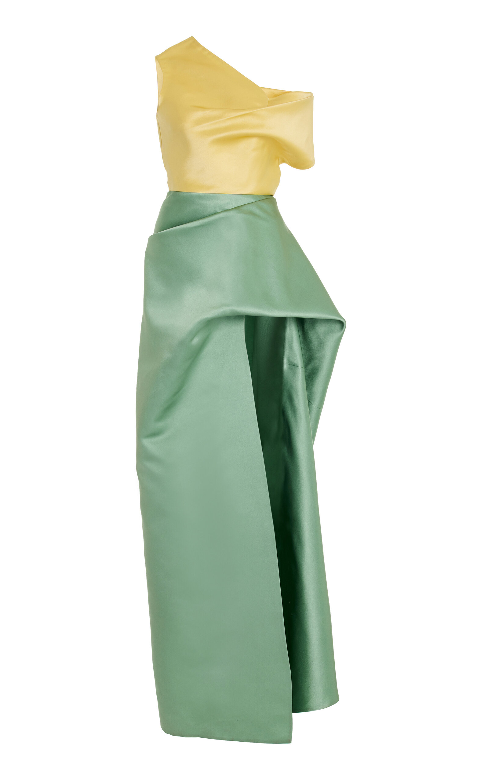 Rosie Assoulin Oscar Winner Asymmetric Silk Gown In Multi