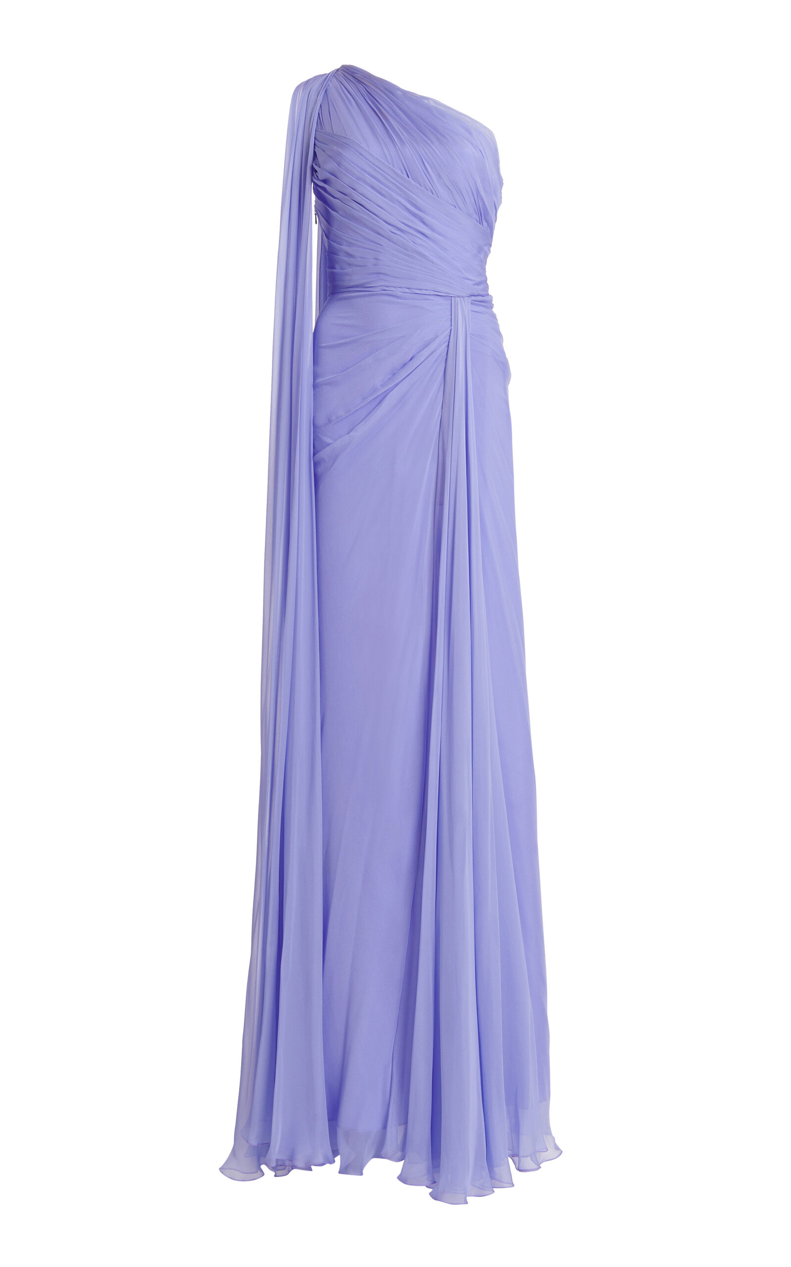 Zuhair Murad Draped Silk Chiffon Maxi Dress In Purple | ModeSens Zuhair Murad Draped Silk Chiffon Maxi Dress In Purple | ModeSens