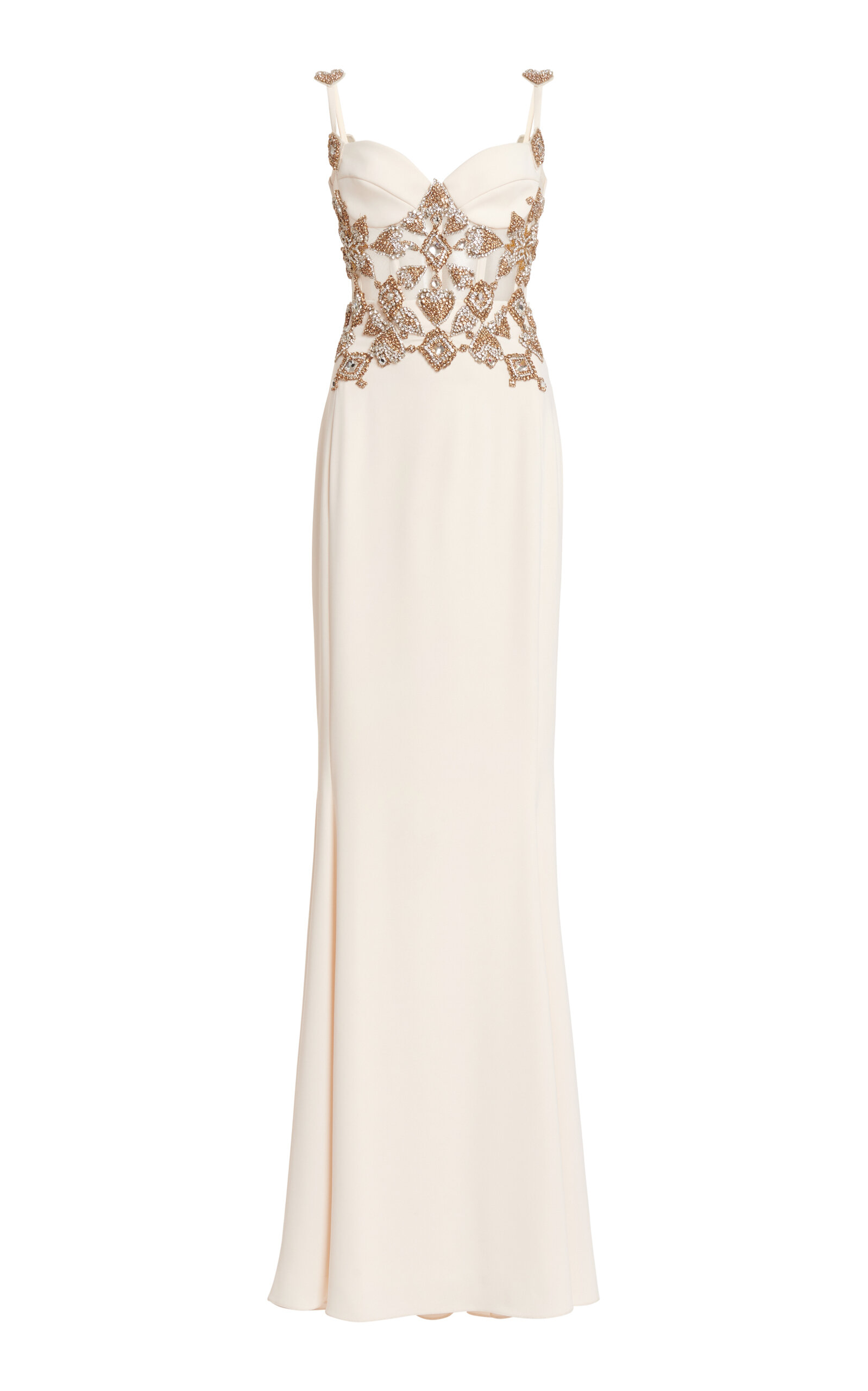 Zuhair Murad Women's Beaded Cady Maxi Dress In Off-white | ModeSens