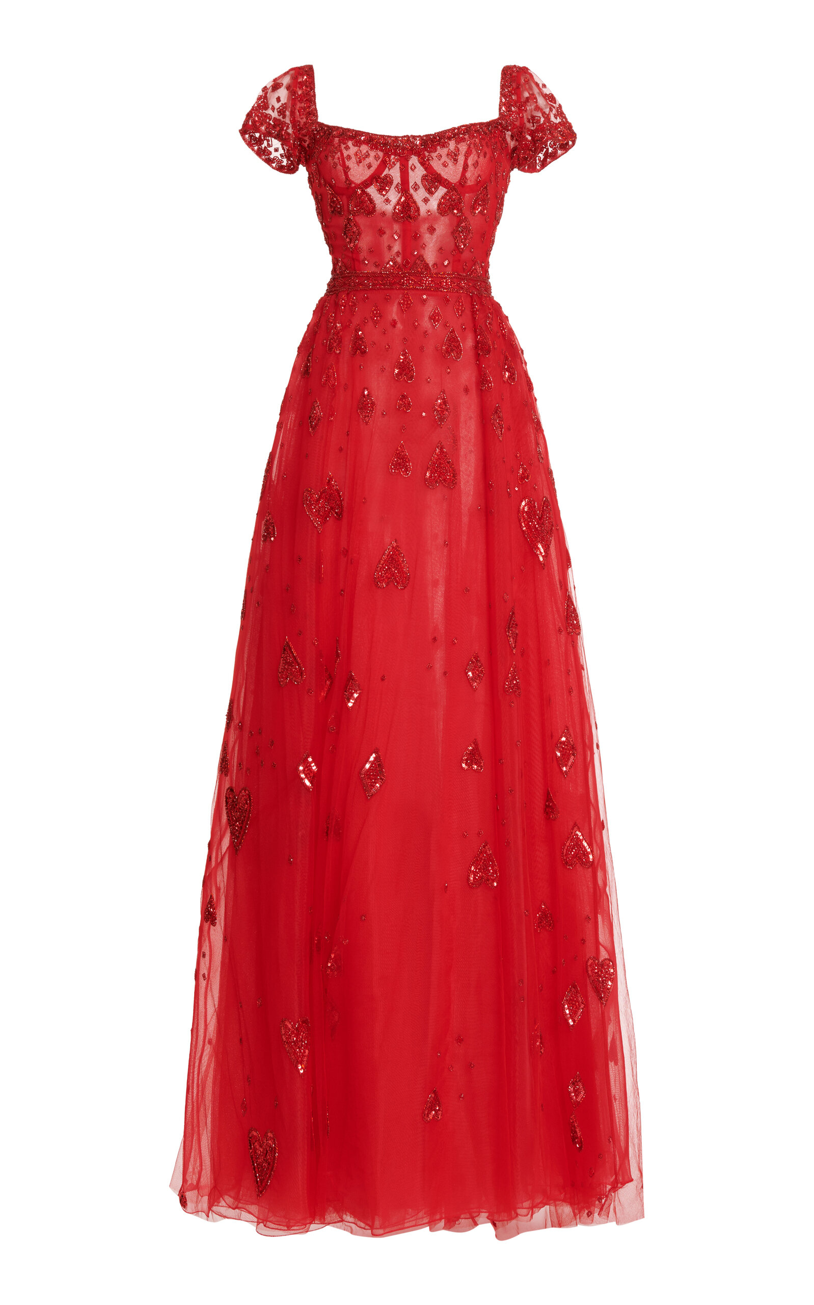 Zuhair Murad Embroidered Chiffon Maxi Dress In Red | ModeSens Zuhair Murad Embroidered Chiffon Maxi Dress In Red | ModeSens