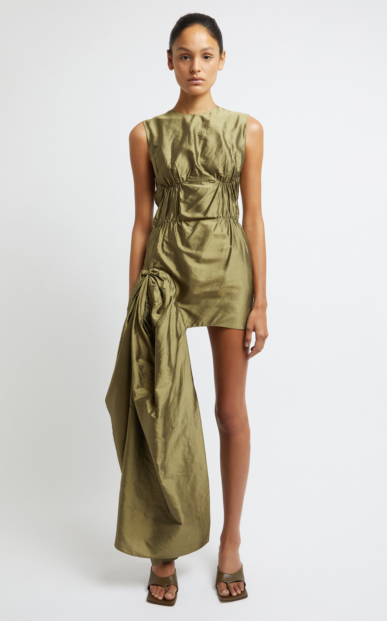 Christopher Esber Women's Cross Vine Underwire Silk Micro Dress In Green |  ModeSens