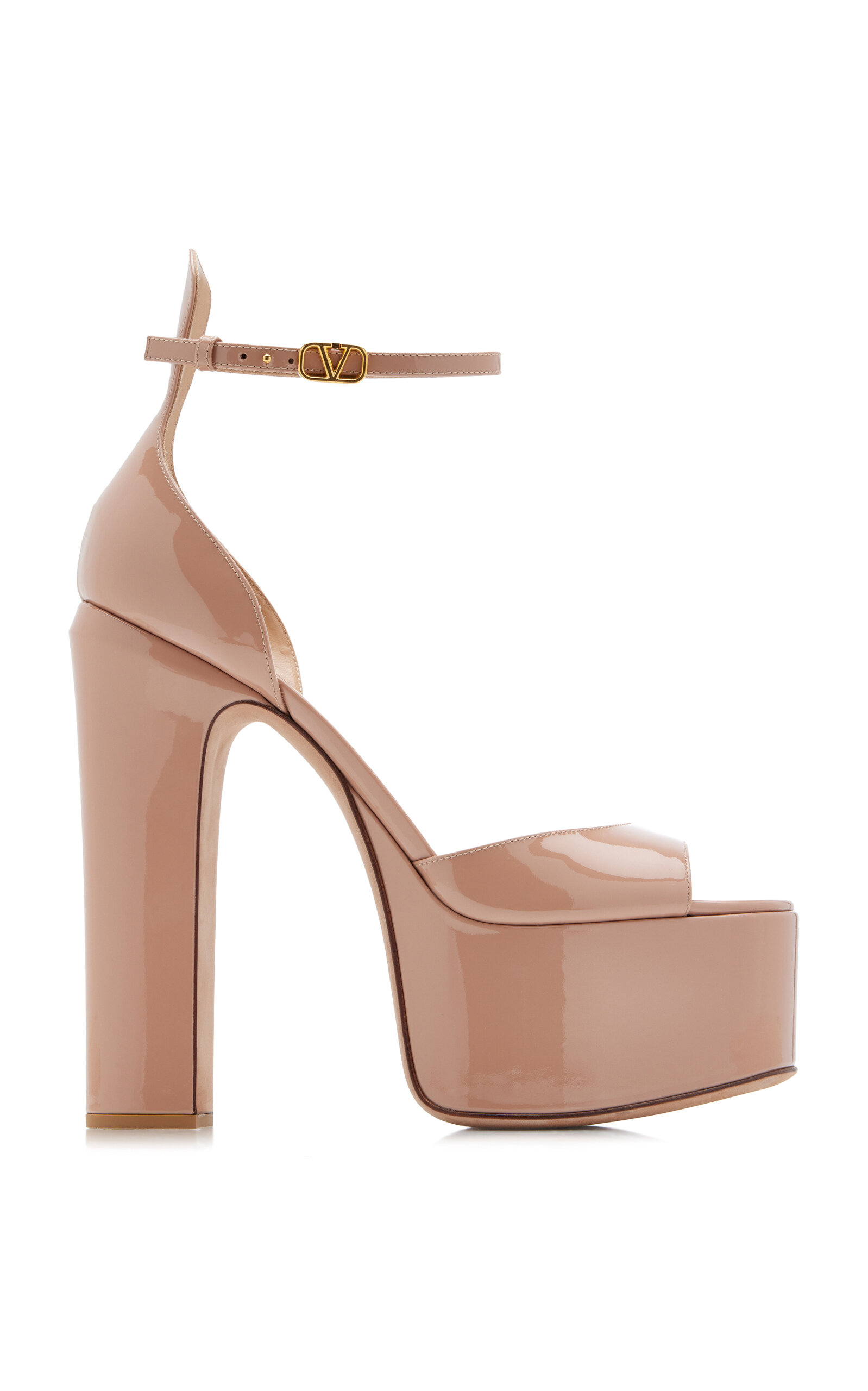 Shop Valentino Tan-go Leather Sandals In Neutral