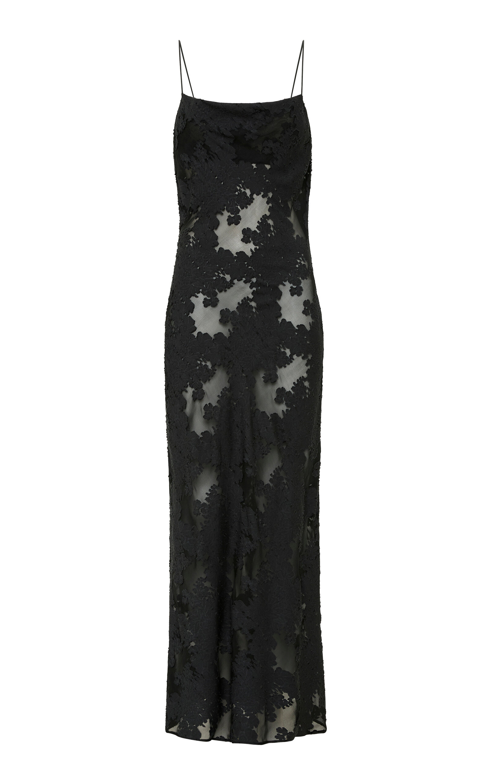 St. Agni Floral Silk-cotton Maxi Dress In Black