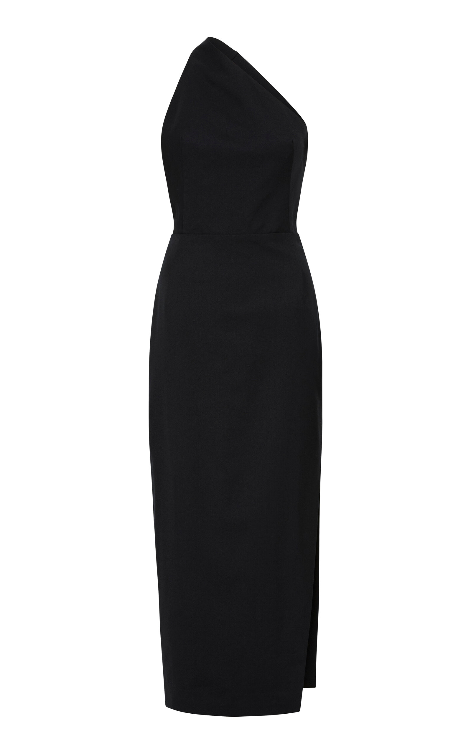 St. Agni Women's Hudson Asymmetric Wool-blend Midi Dress In Black