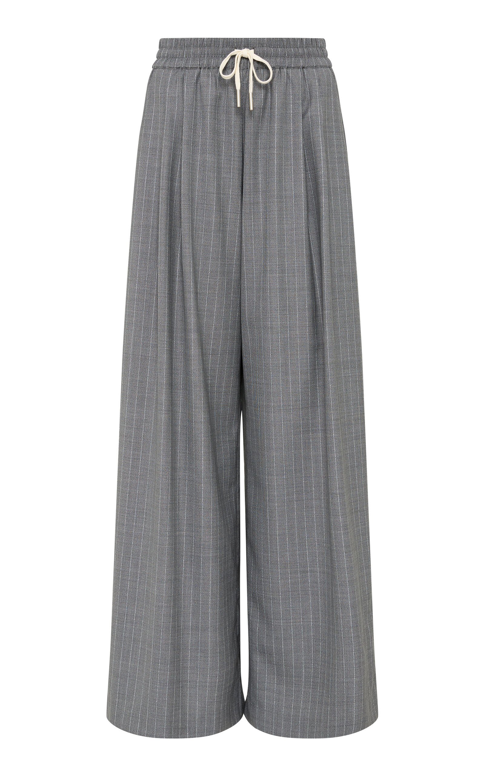 St. Agni Women's Relaxed Drawstring Wool-blend Pants In Grey
