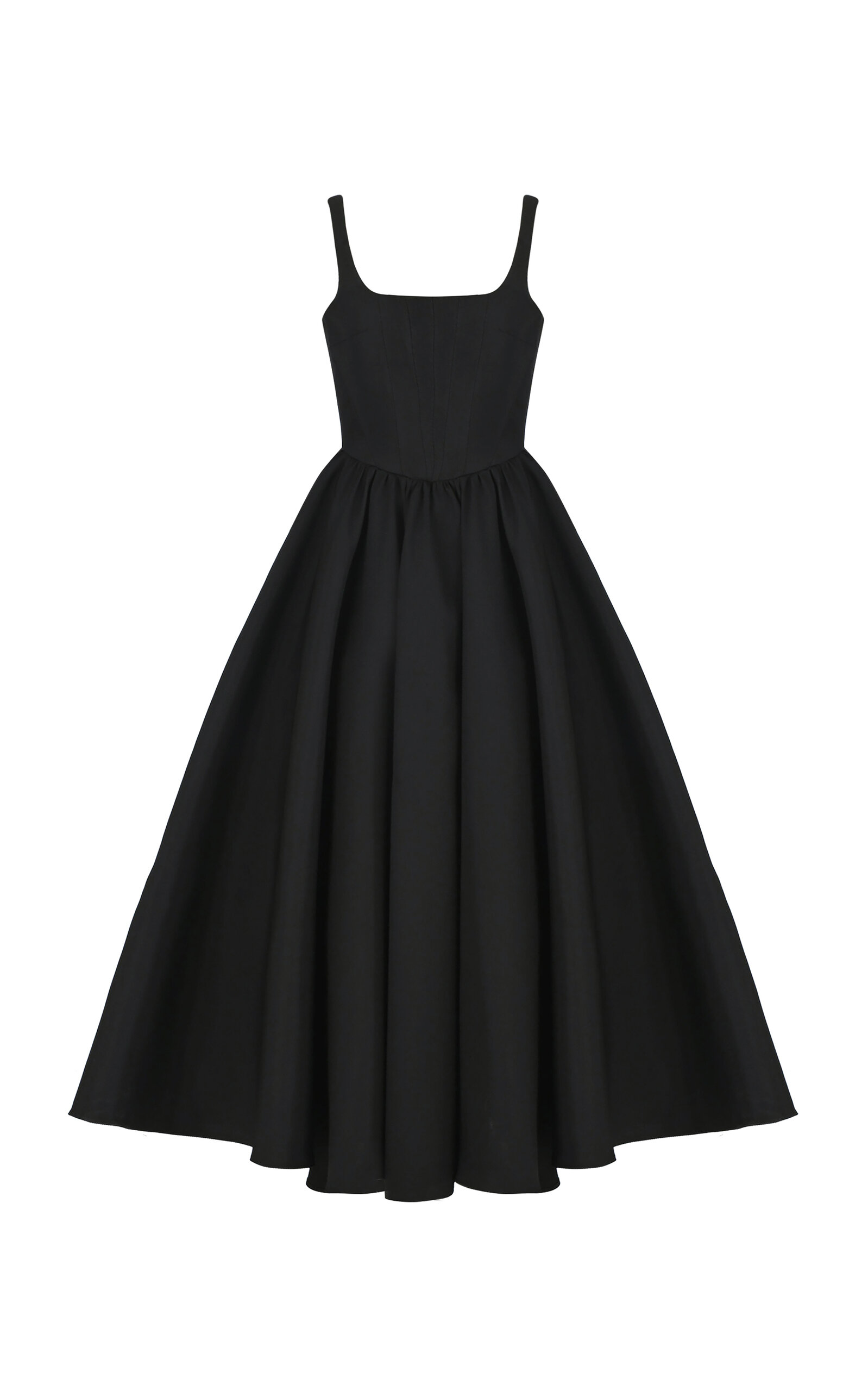 NEW ARRIVALS FRANÇOISE AVEDON CORSET MIDI DRESS