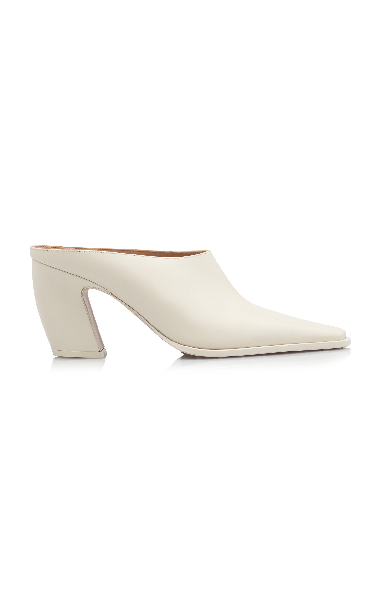 Bottega Veneta Calfskin Tex Mules 70 In Neutral