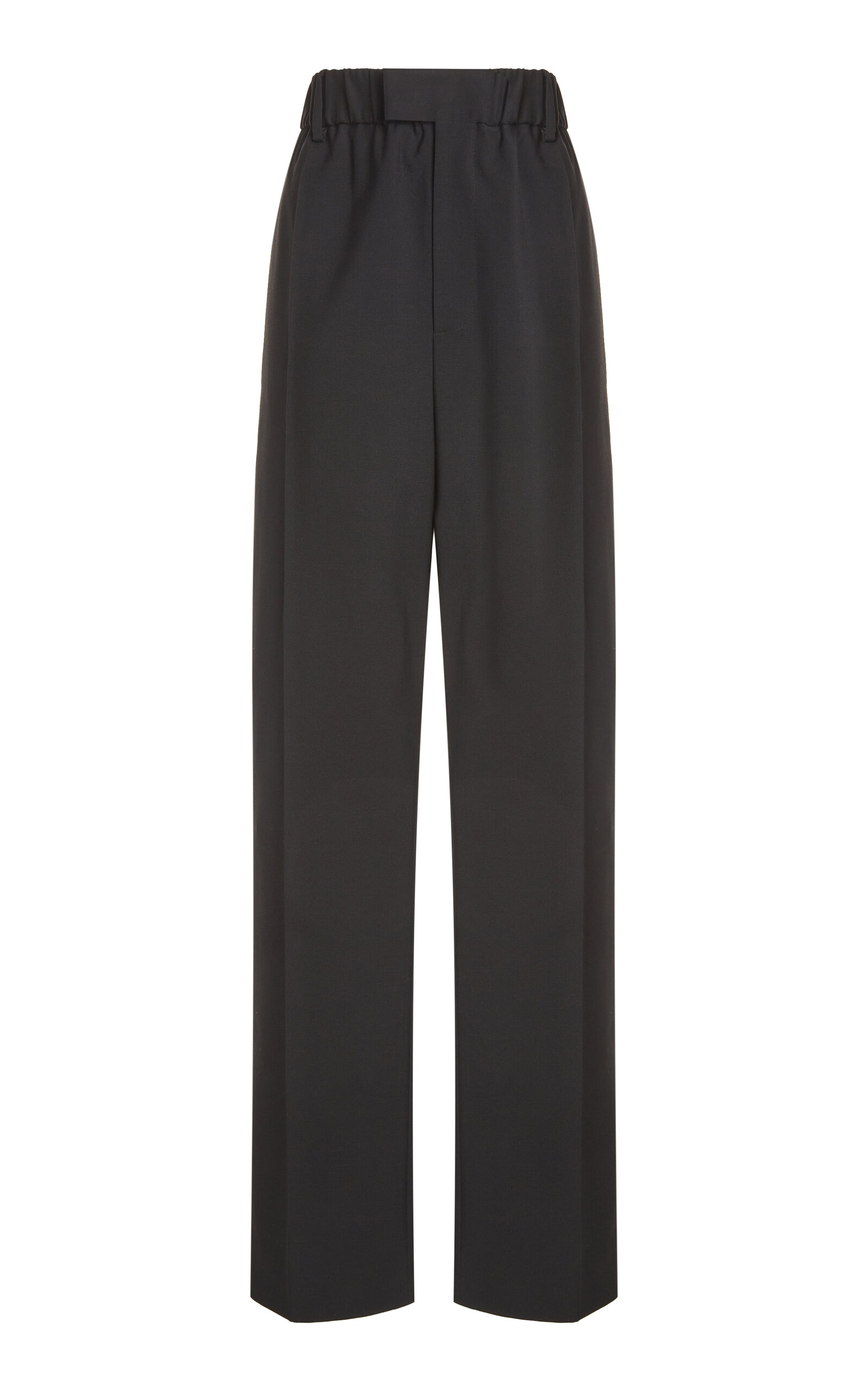 Bottega Veneta Tailored Wool Twill Straight-leg Trousers In Black