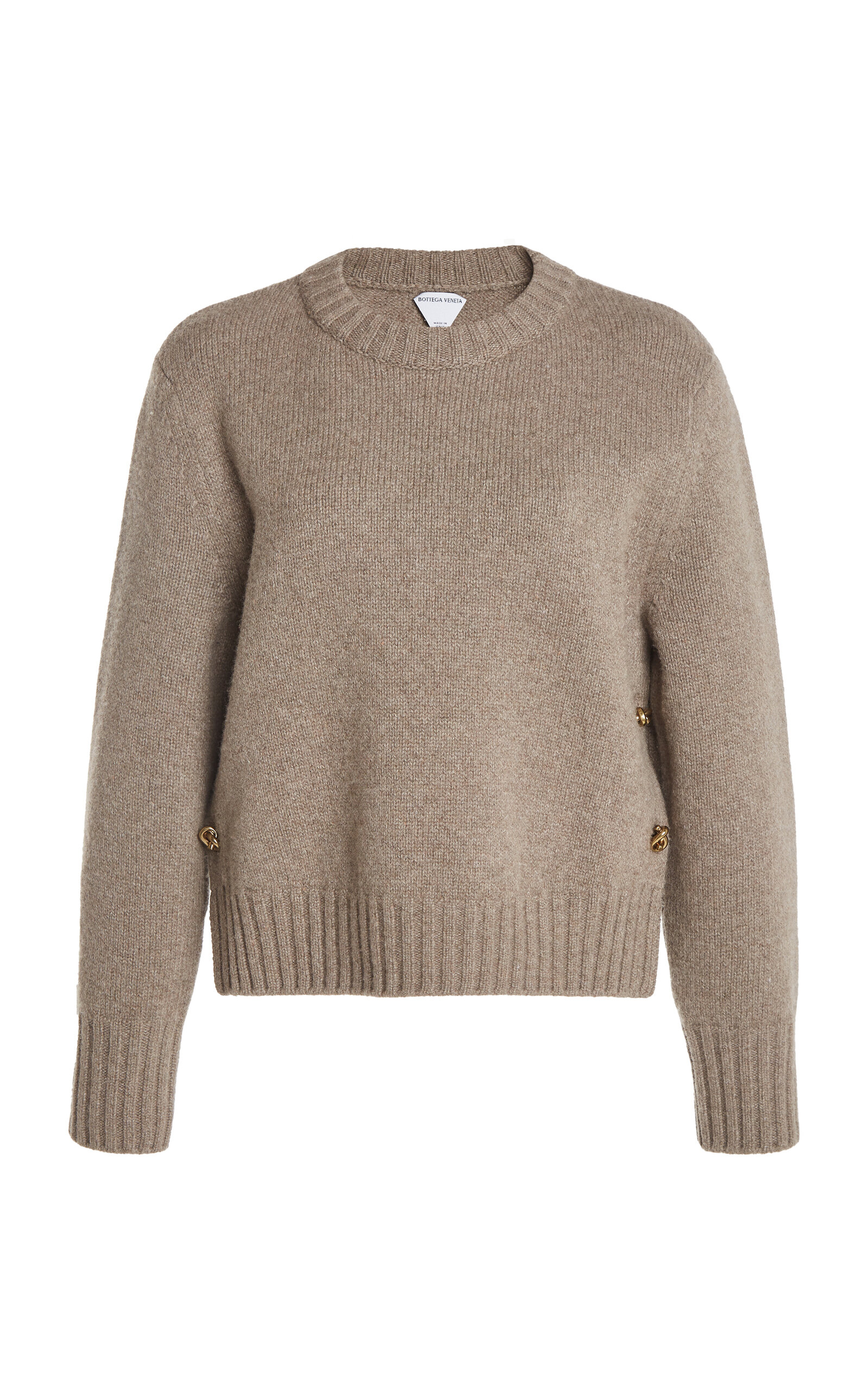 Shop Bottega Veneta Knit Wool Sweater In Neutral