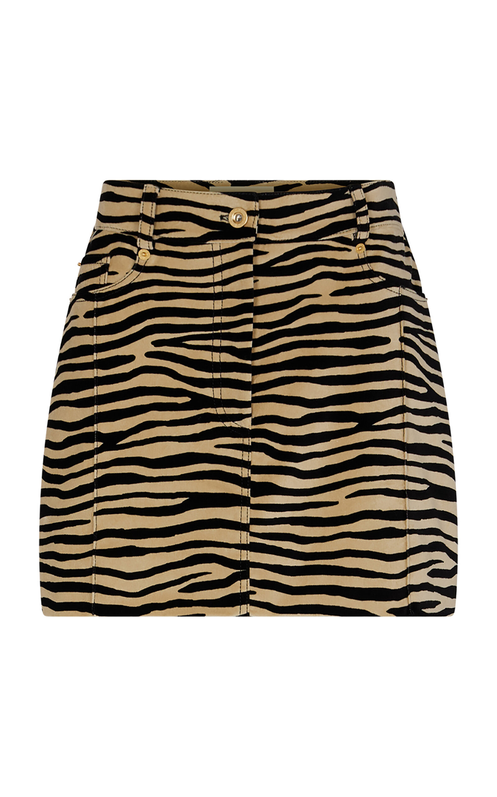 Paco Rabanne - Stretch-Cotton Mini Skirt - Animal - FR 34 - Moda Operandi