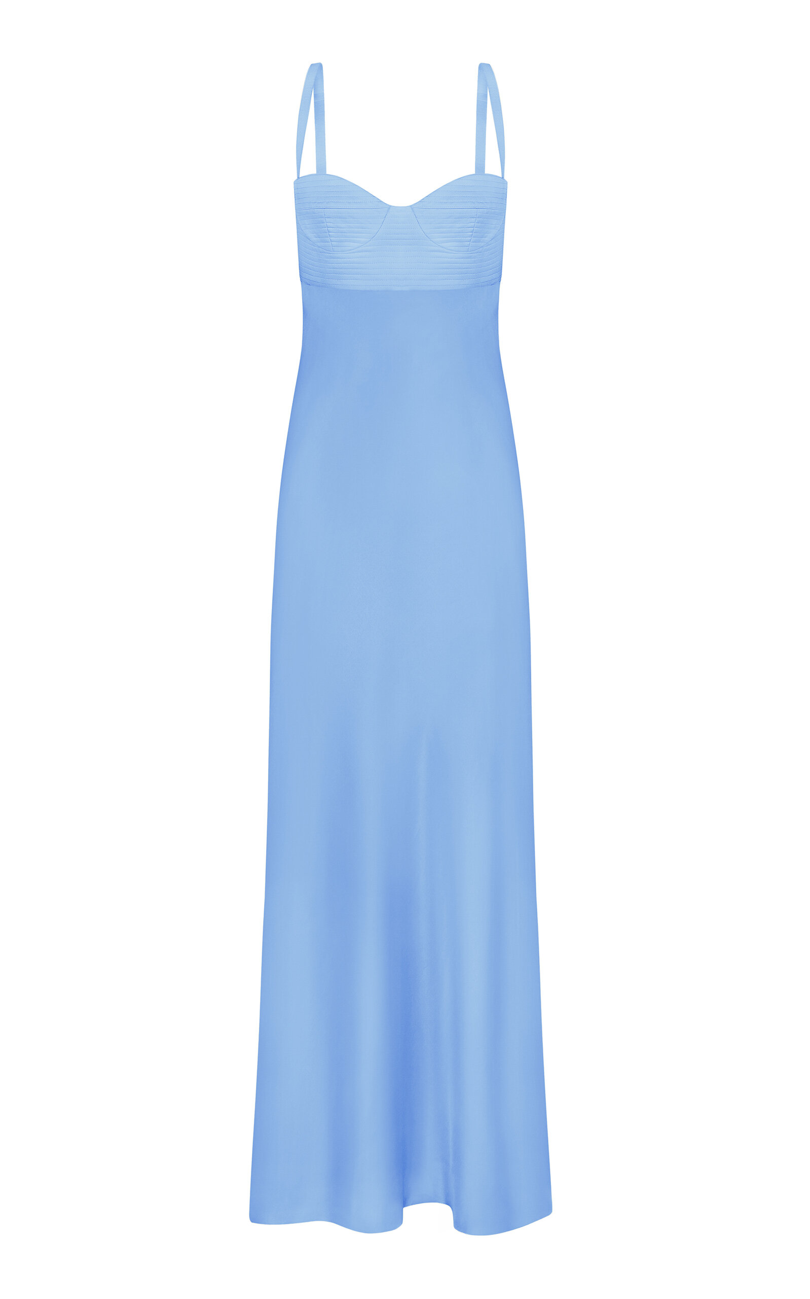 ANNA OCTOBER CUP-DETAILED SATIN MIDI DRESS