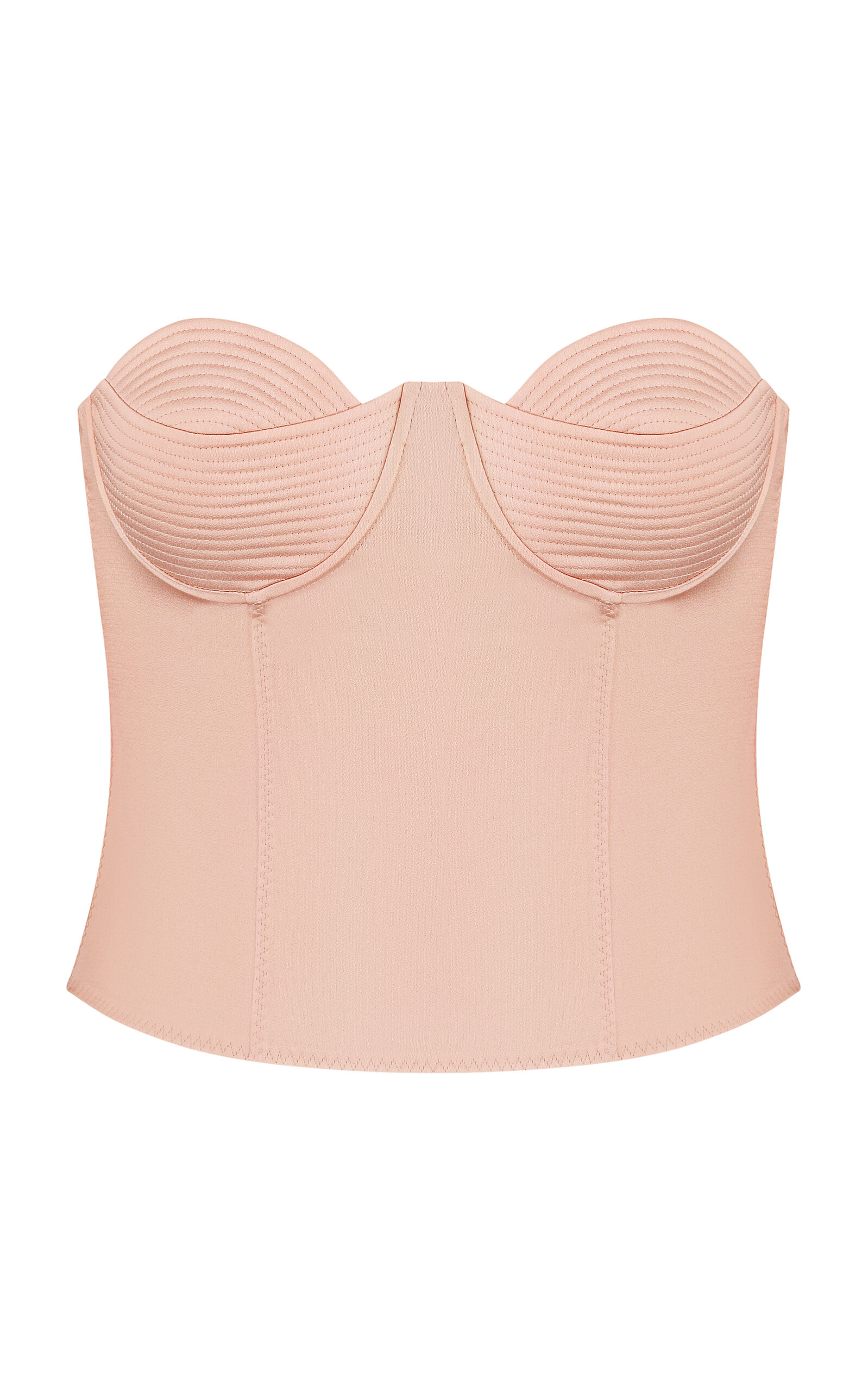 Anna October Women's Strapless Satin Corset Top In Pink