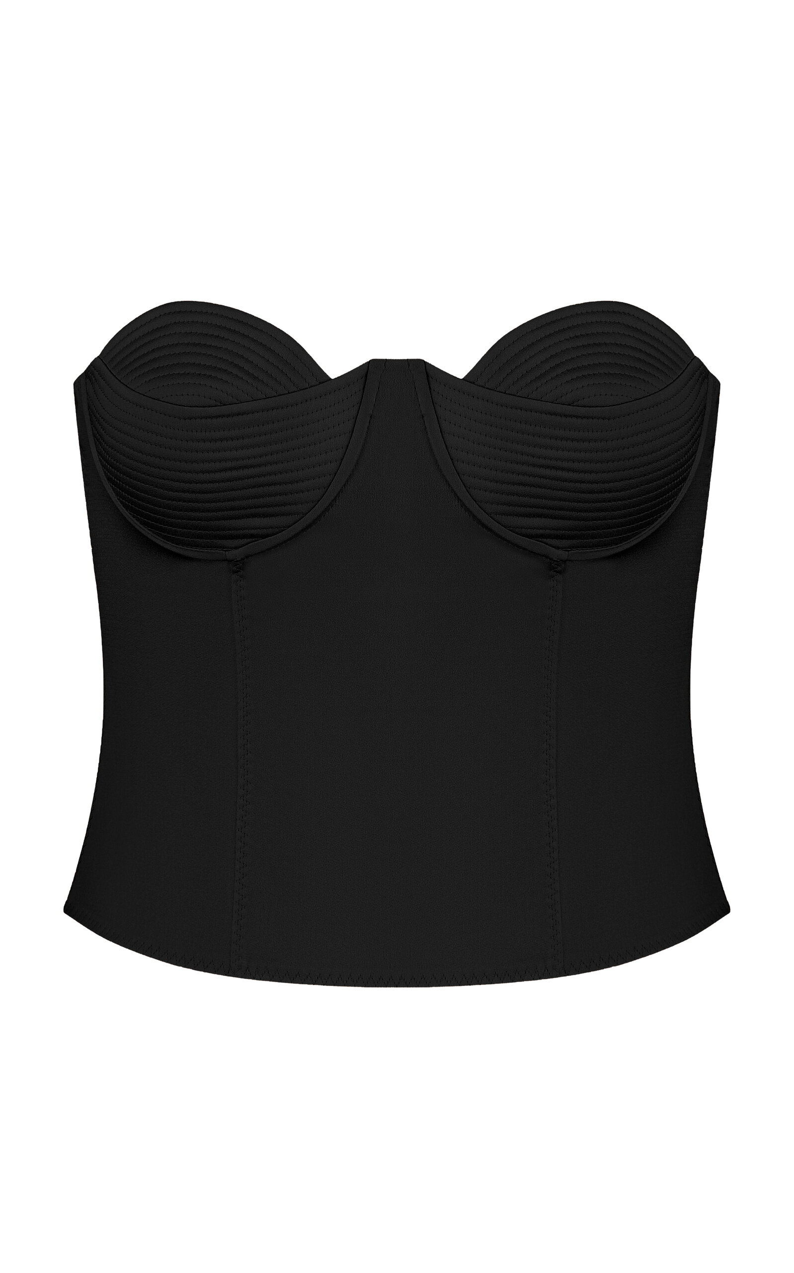 Shop Anna October Strapless Cup-detailed Corset Top In Black