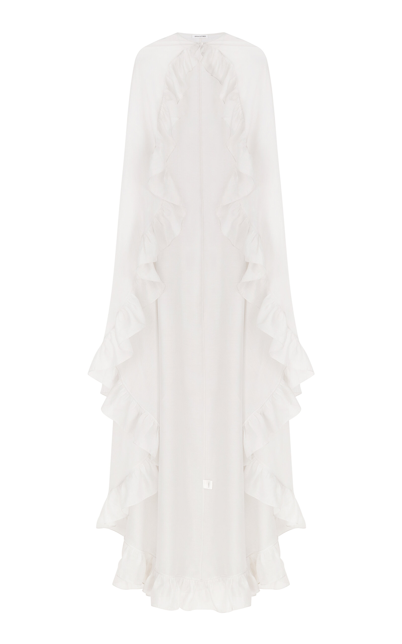 Anna October Ruffled Cape - White