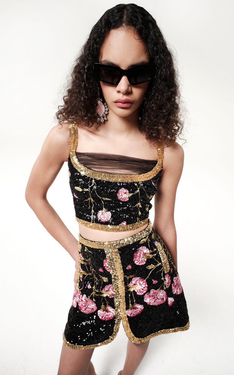 Giambattista Valli Sequin Mini Skirt