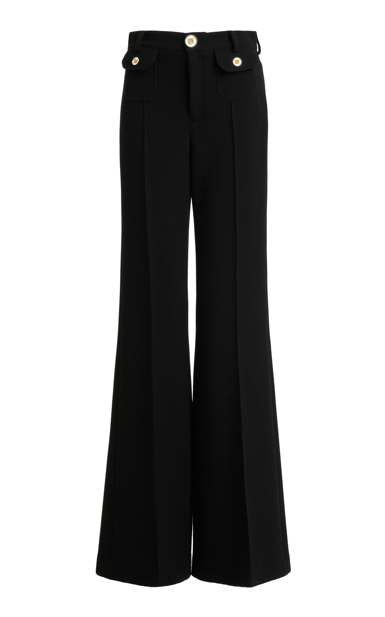 GIAMBATTISTA VALLI HIGH-WAISTED WOOL CREPE PANTS