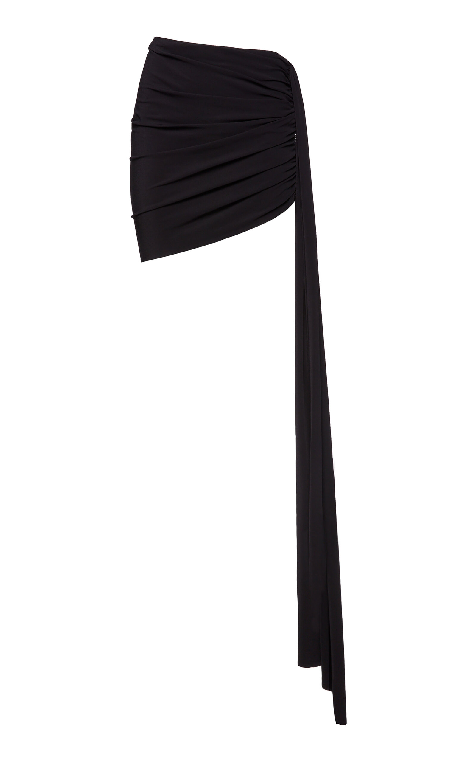 Magda Butrym Draped Asymmetric Miniskirt In Black