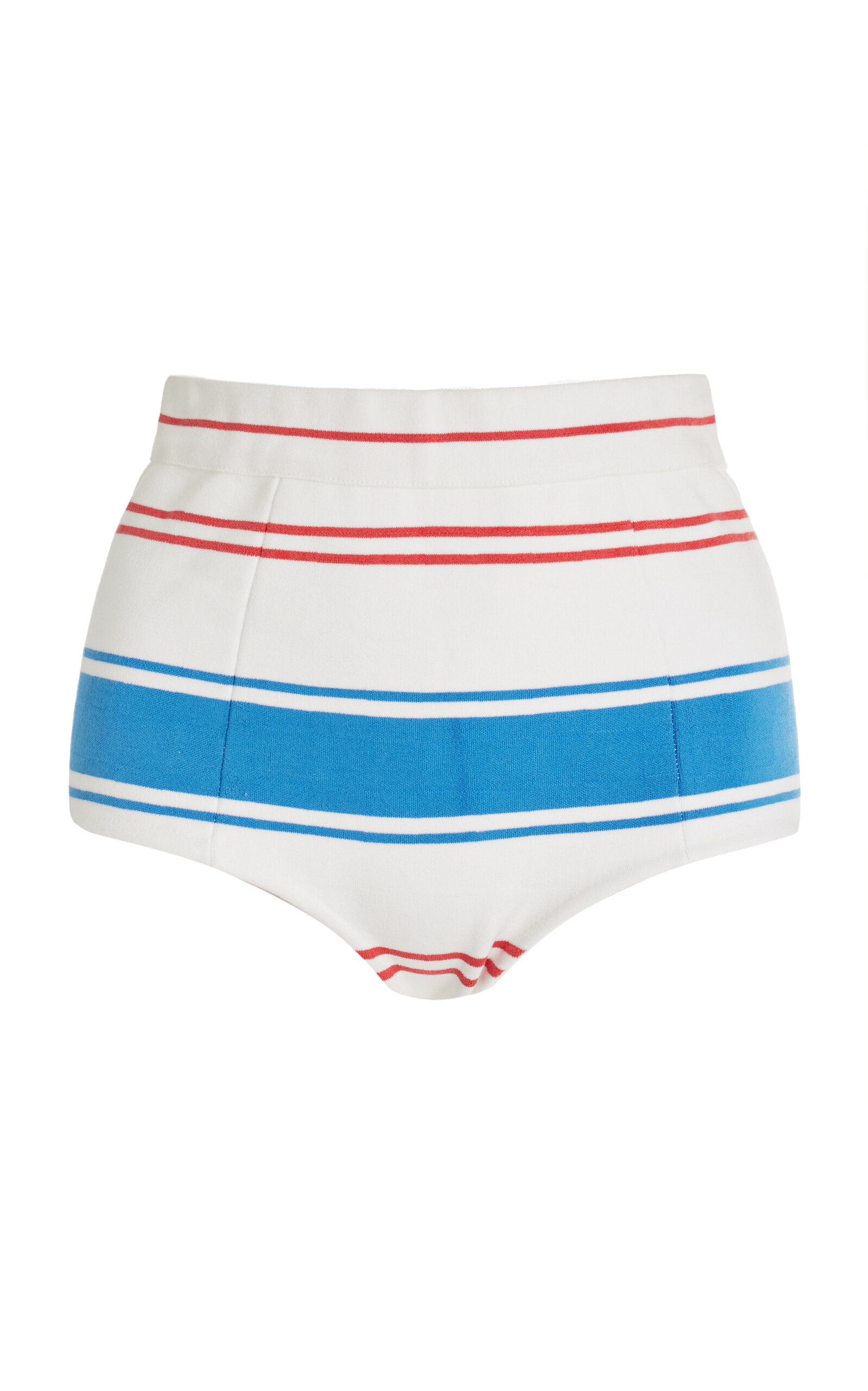 Exclusive Striped Stretch-Cotton Knit Boy Shorts