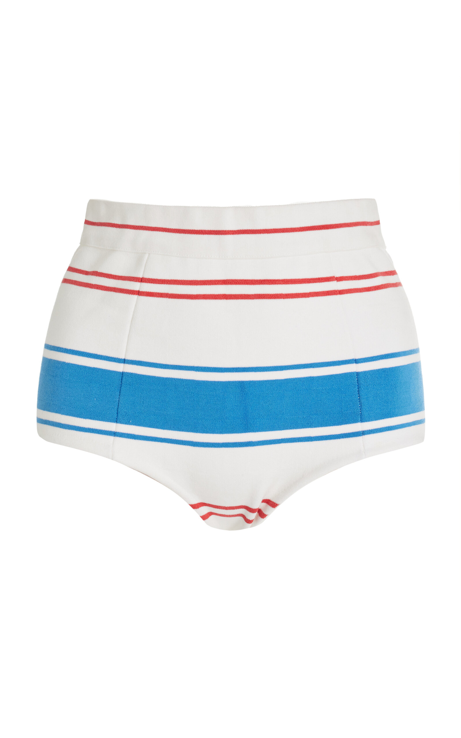 High Sport Exclusive Striped Stretch-Cotton Knit Boy Shorts