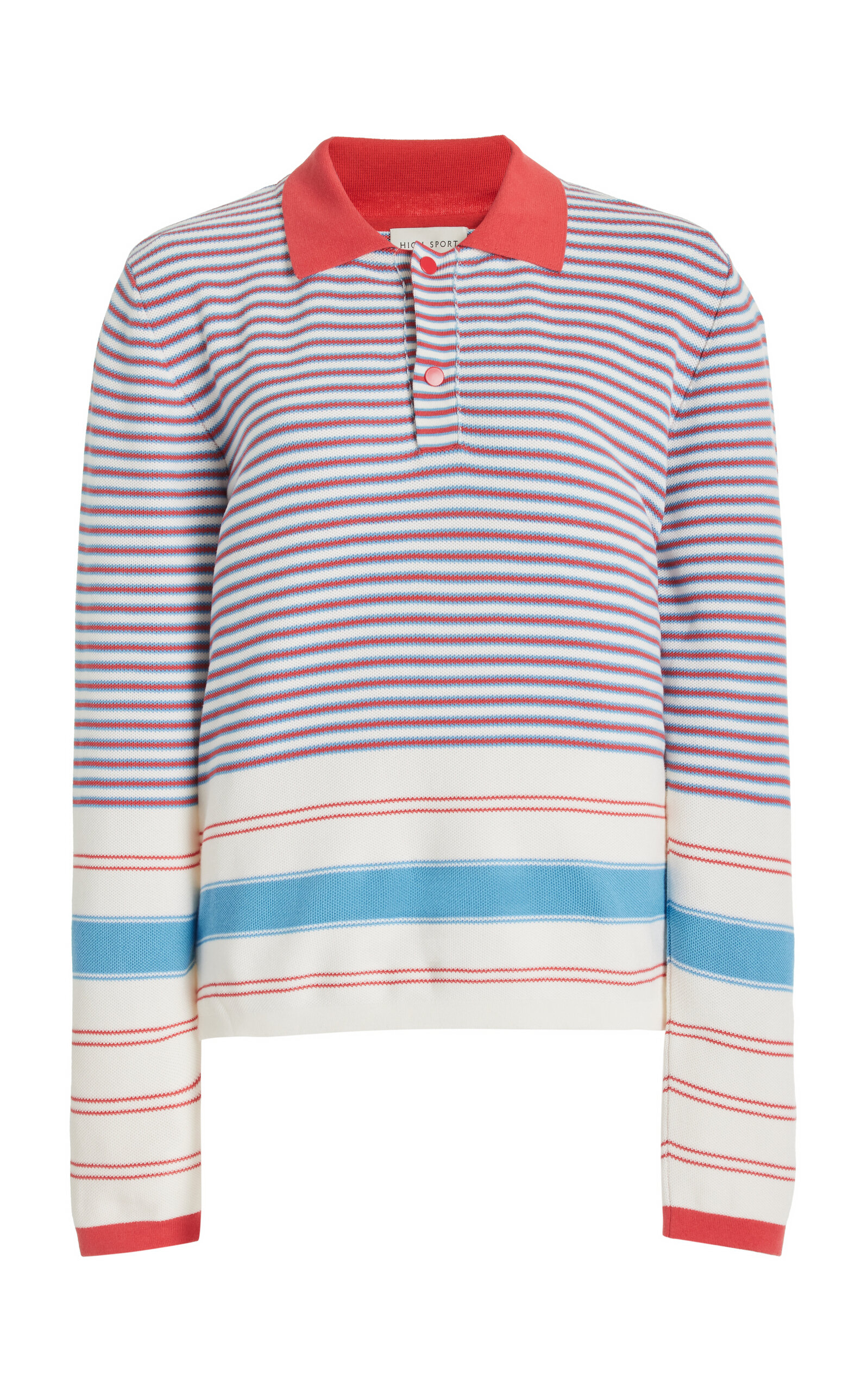 High Sport Exclusive Striped Cotton Polo Top