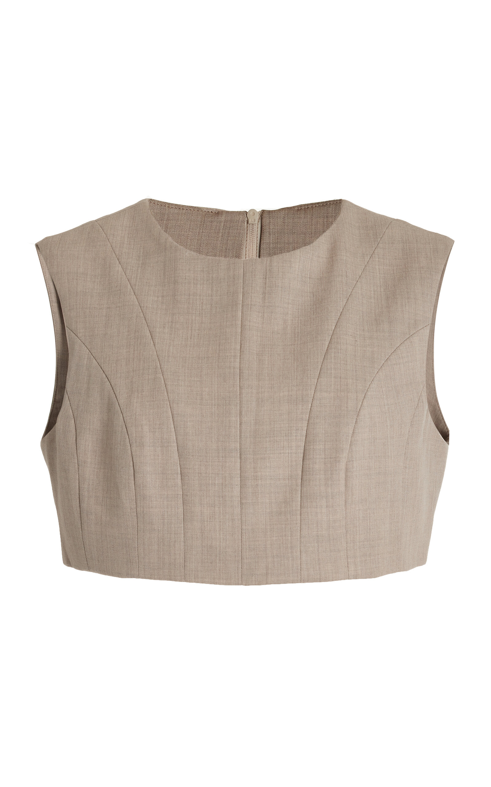 Panelled Wool Cropped Top