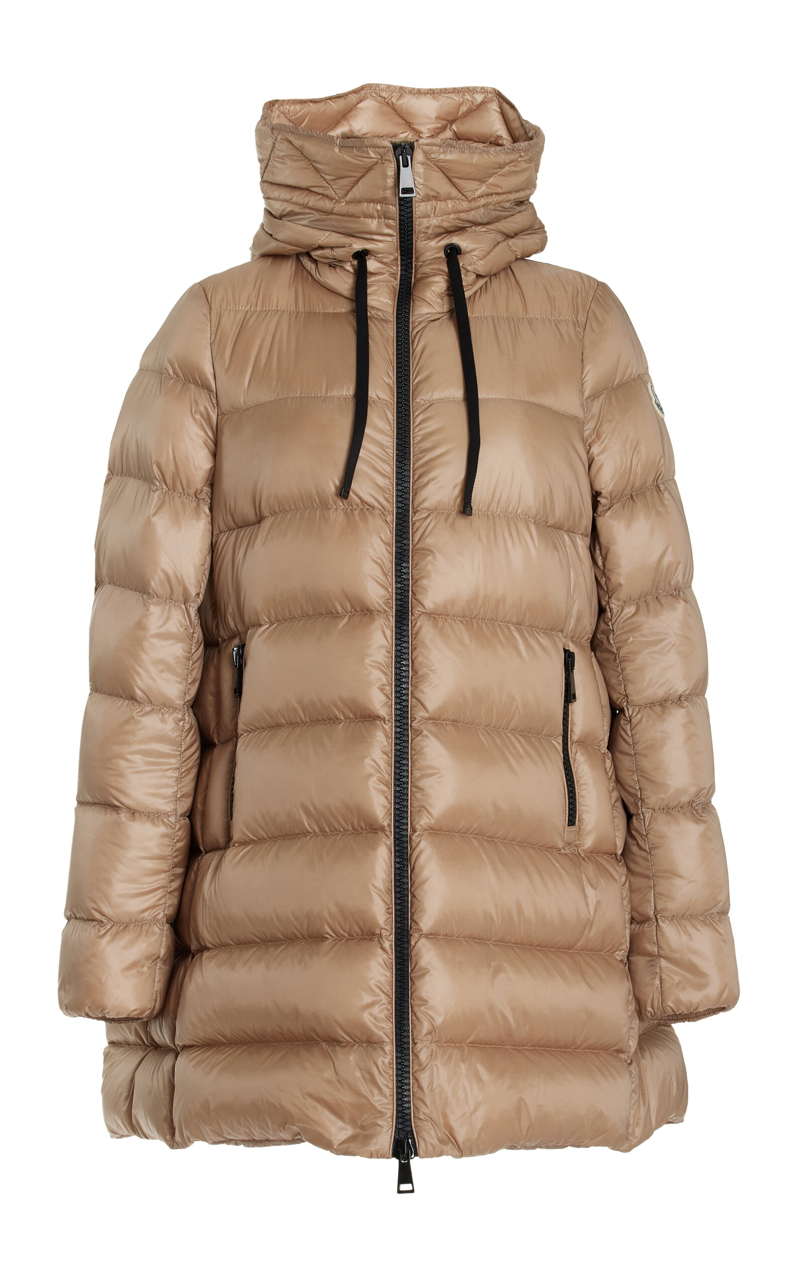 Shop Moncler Suyen Hooded Long Down Parka In Neutral