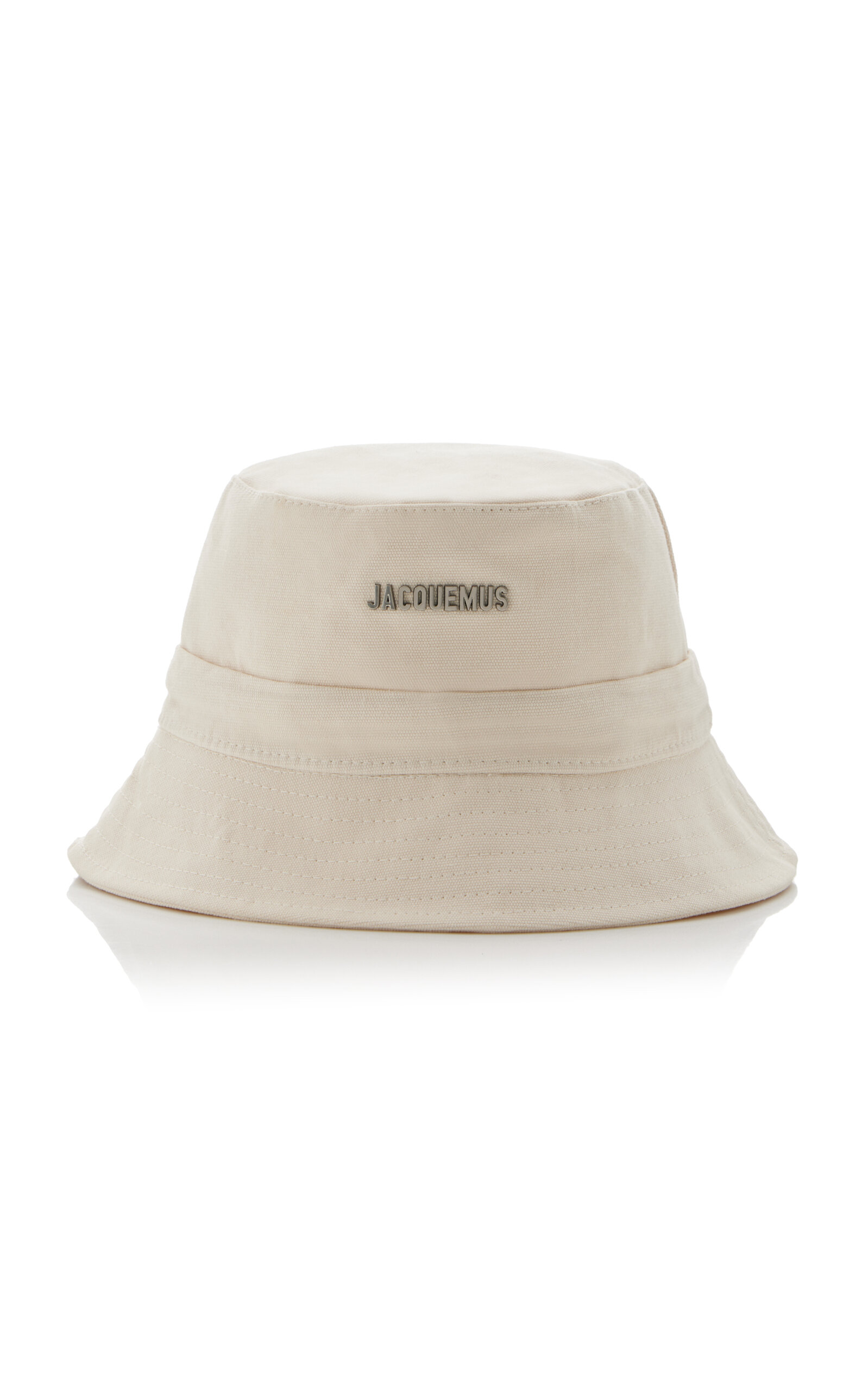 Shop Jacquemus Le Bob Gadjo Cotton Bucket Hat In Ivory