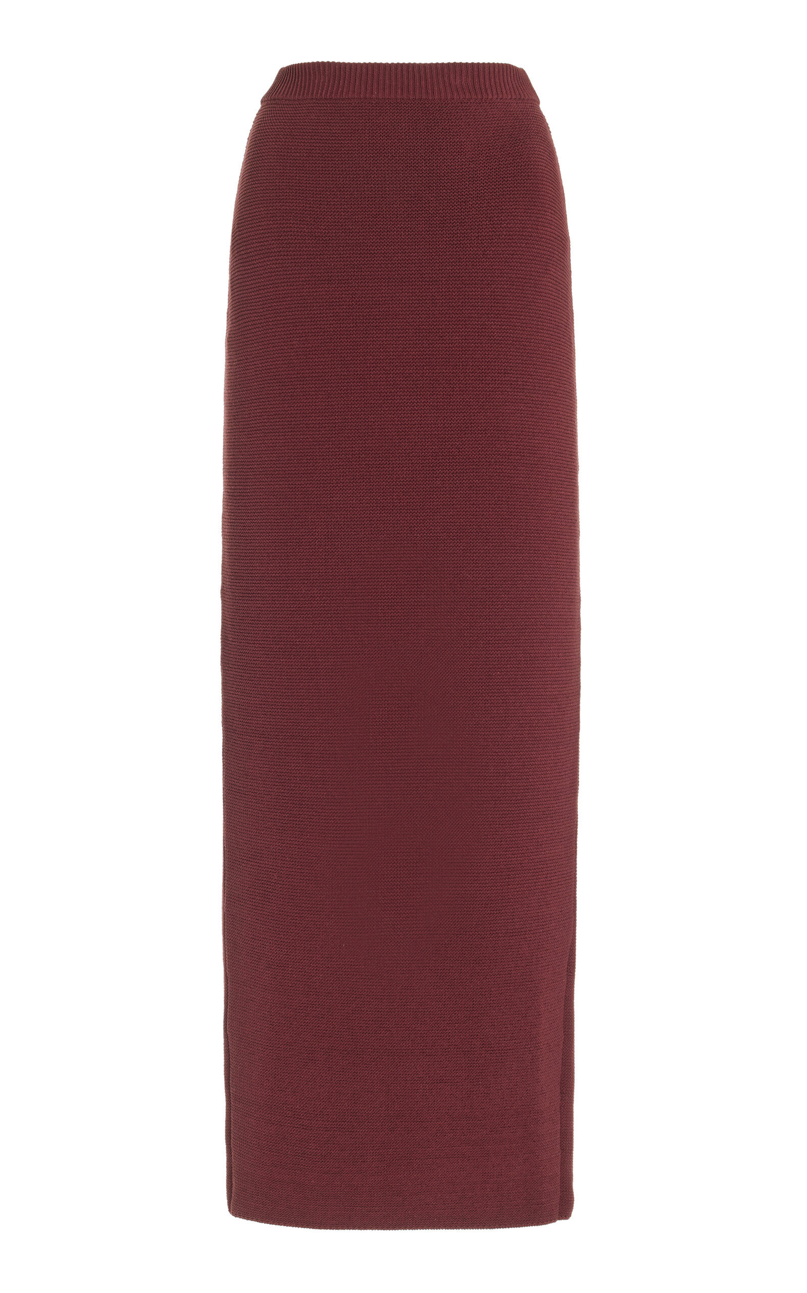 Aya Muse Cora Cotton-blend Maxi Skirt In Burgundy