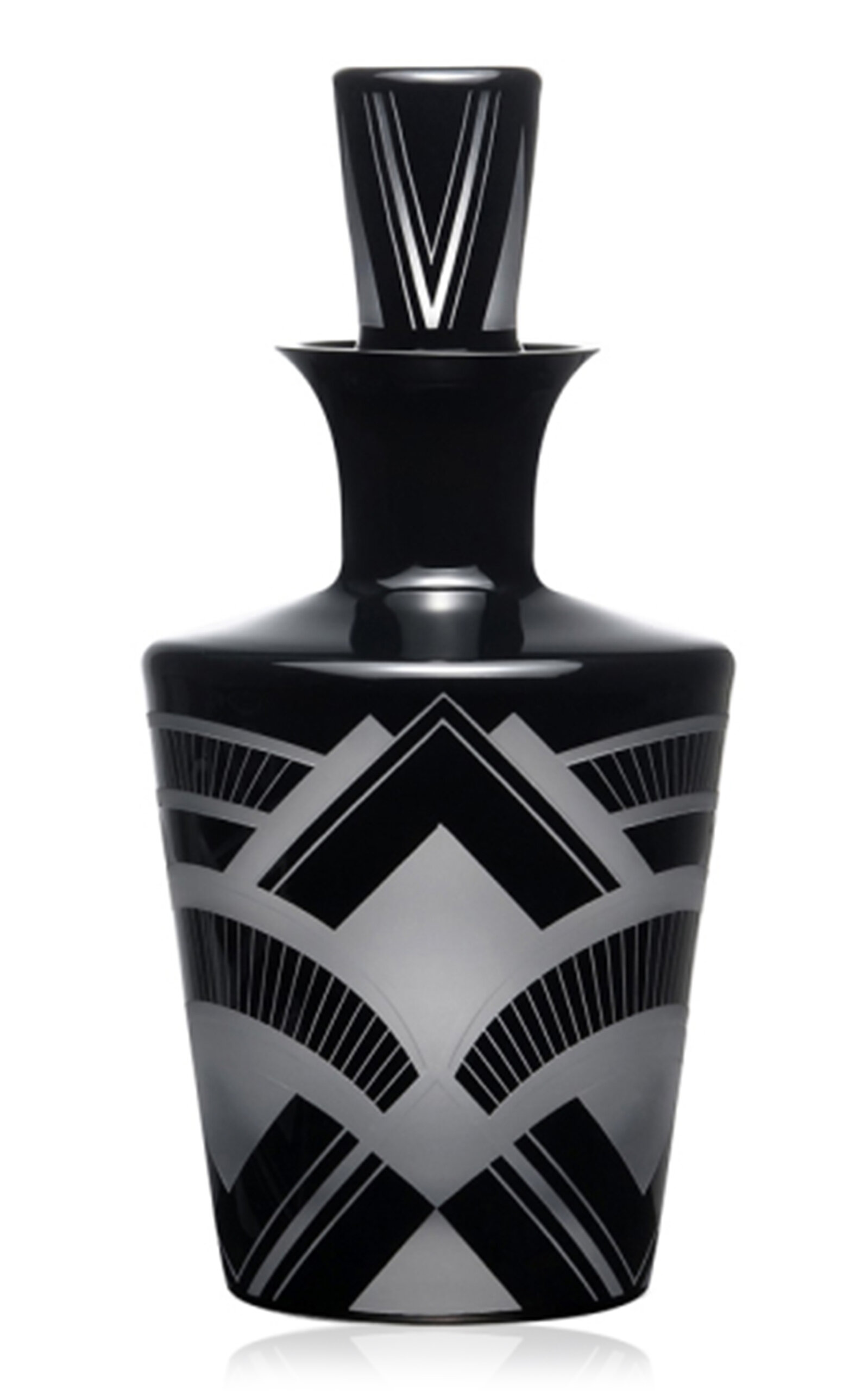 Artel Deco Glass Decanter In Black