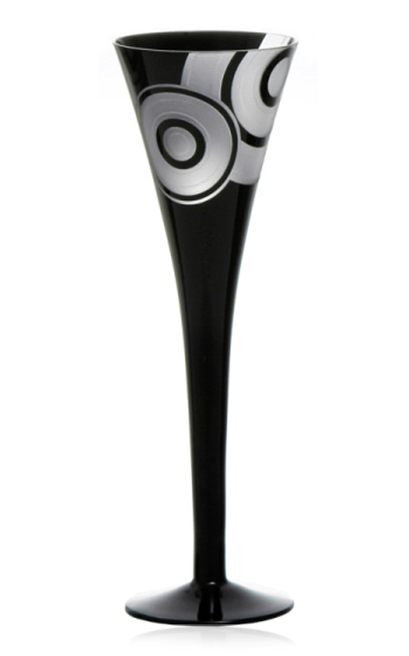 Artel Saturn Glass Champagne Flute In Black