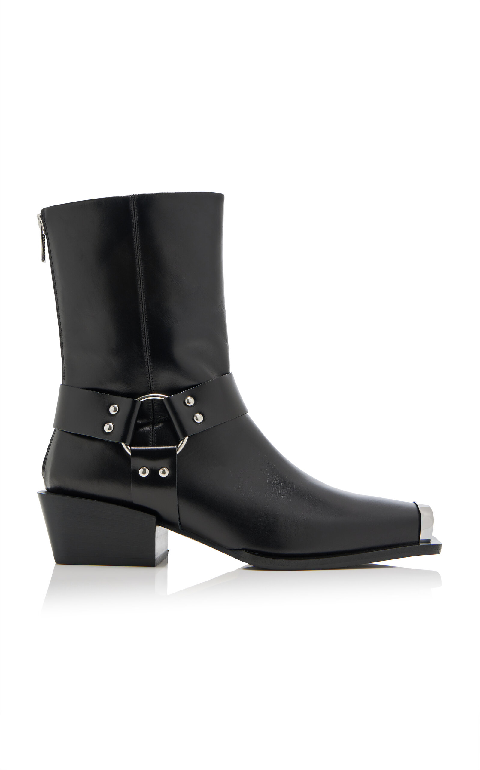 Aeyde Wayne Ring-Detailed Leather Boots - Black