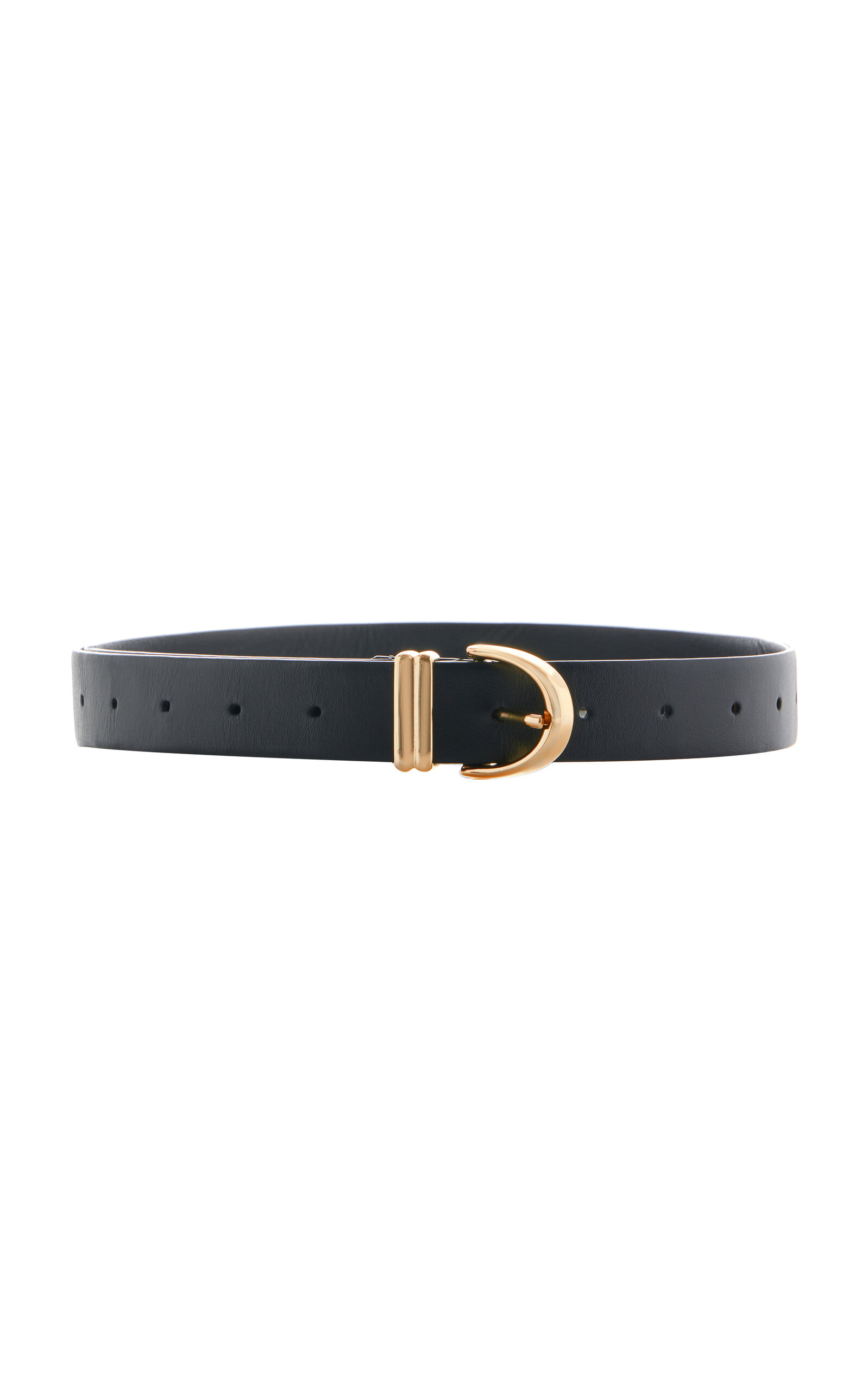 Khaite Bambi Skinny Leather Belt In Black