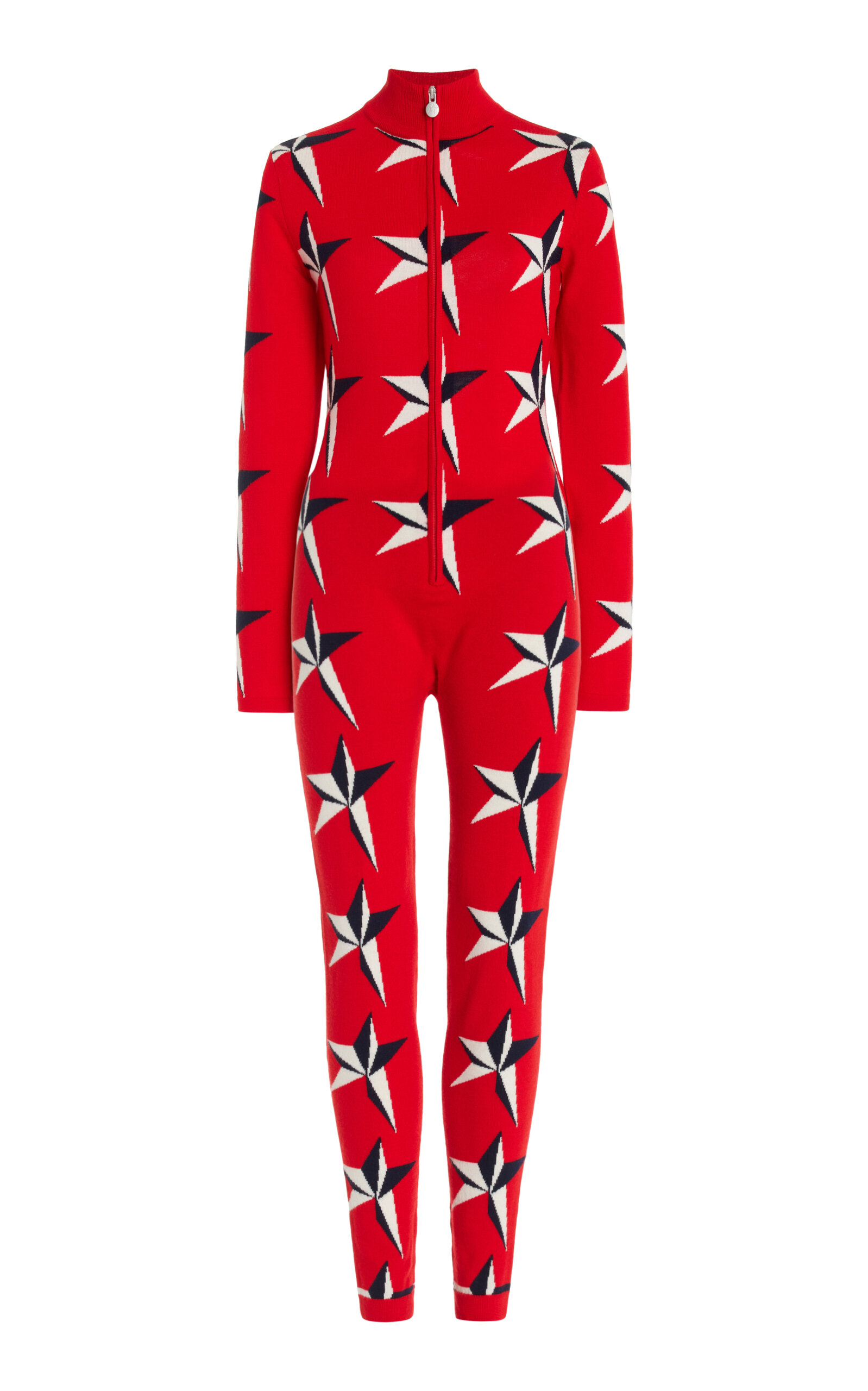 Perfect Moment Star Ii Wool Ski Suit In Red