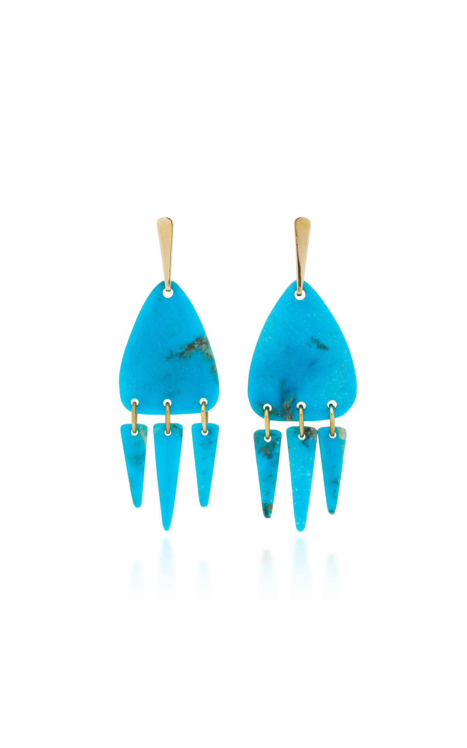 Lisa Eisner Four Directions Earring In Kingman Turquoise In Blue