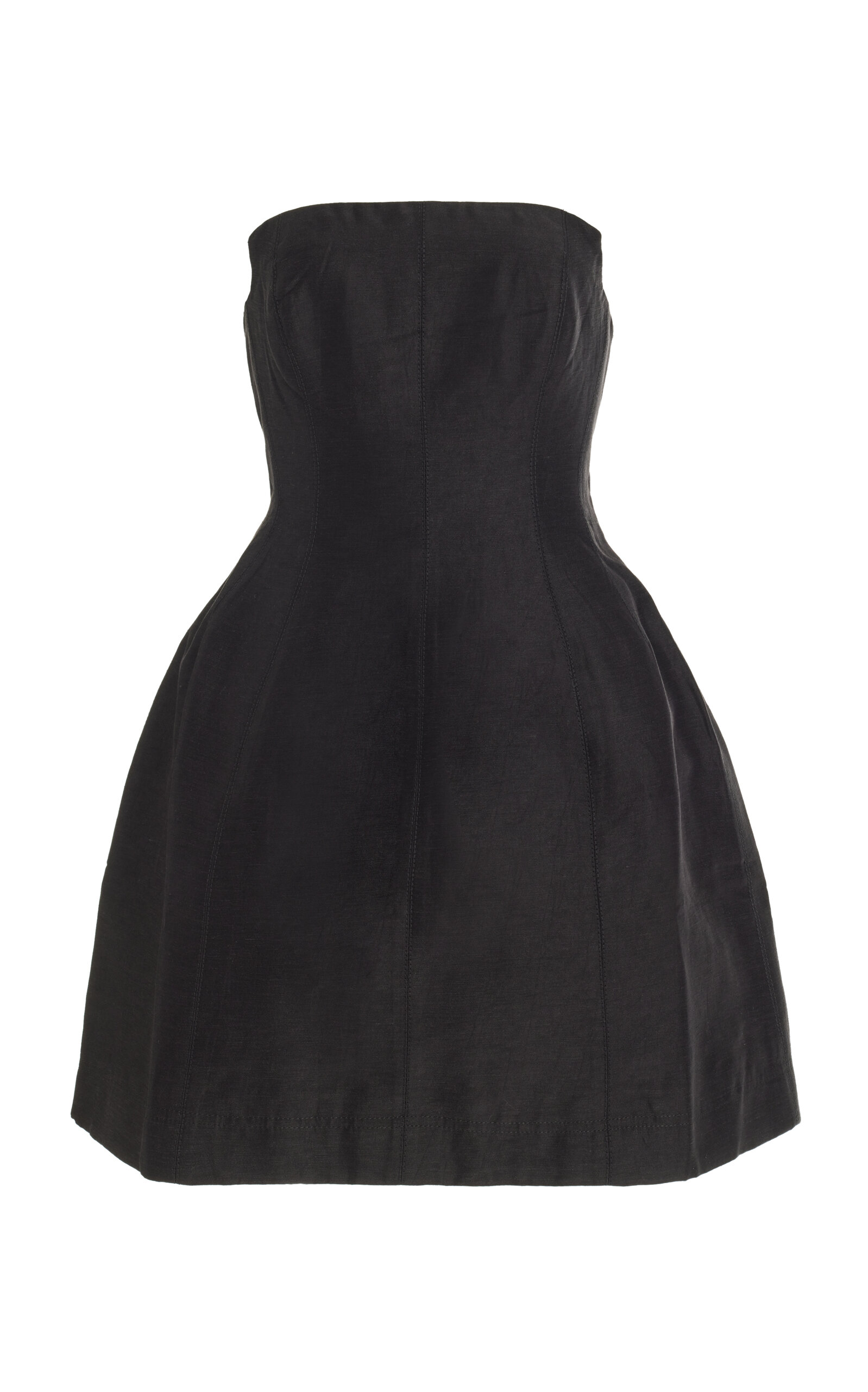 Aje Baret Strapless Mini Dress In Black