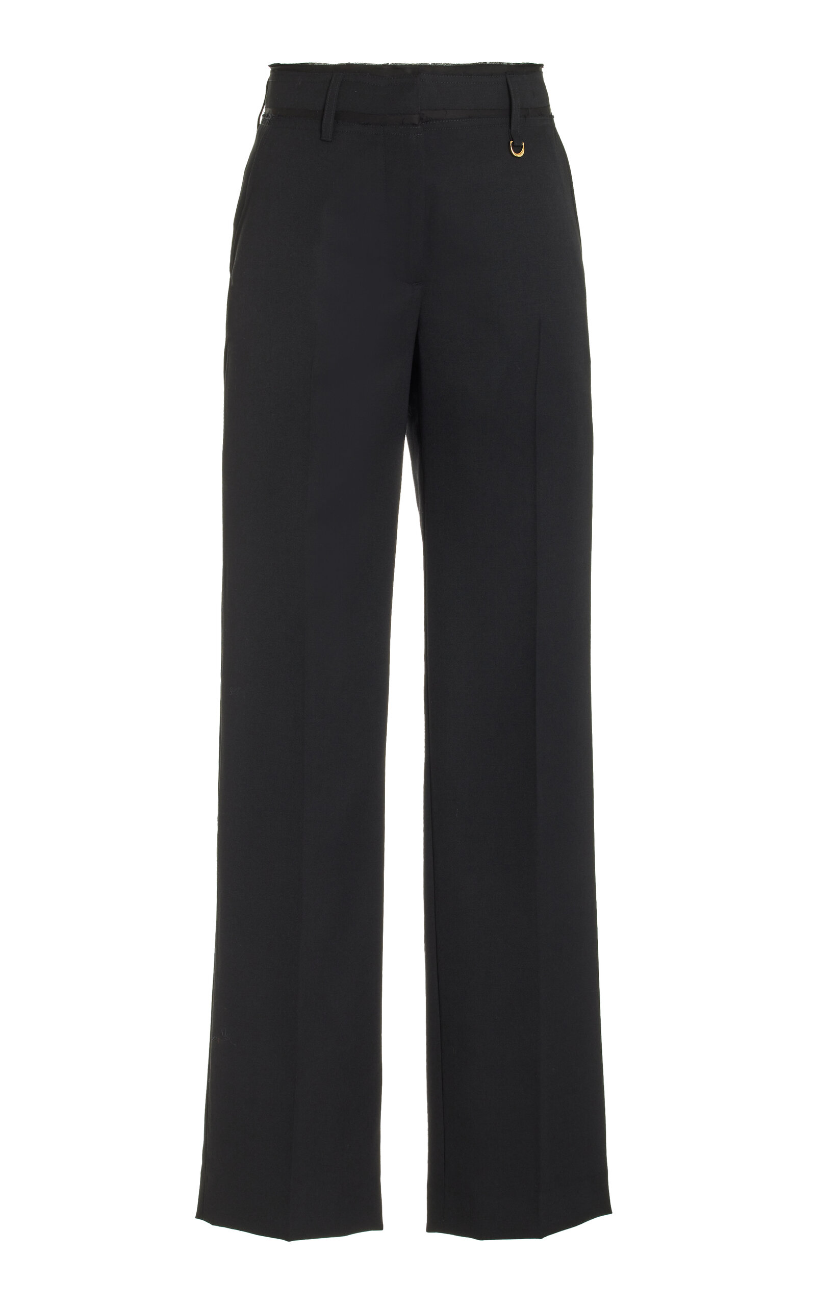 Jacquemus Ficelle Wool Trousers In Black