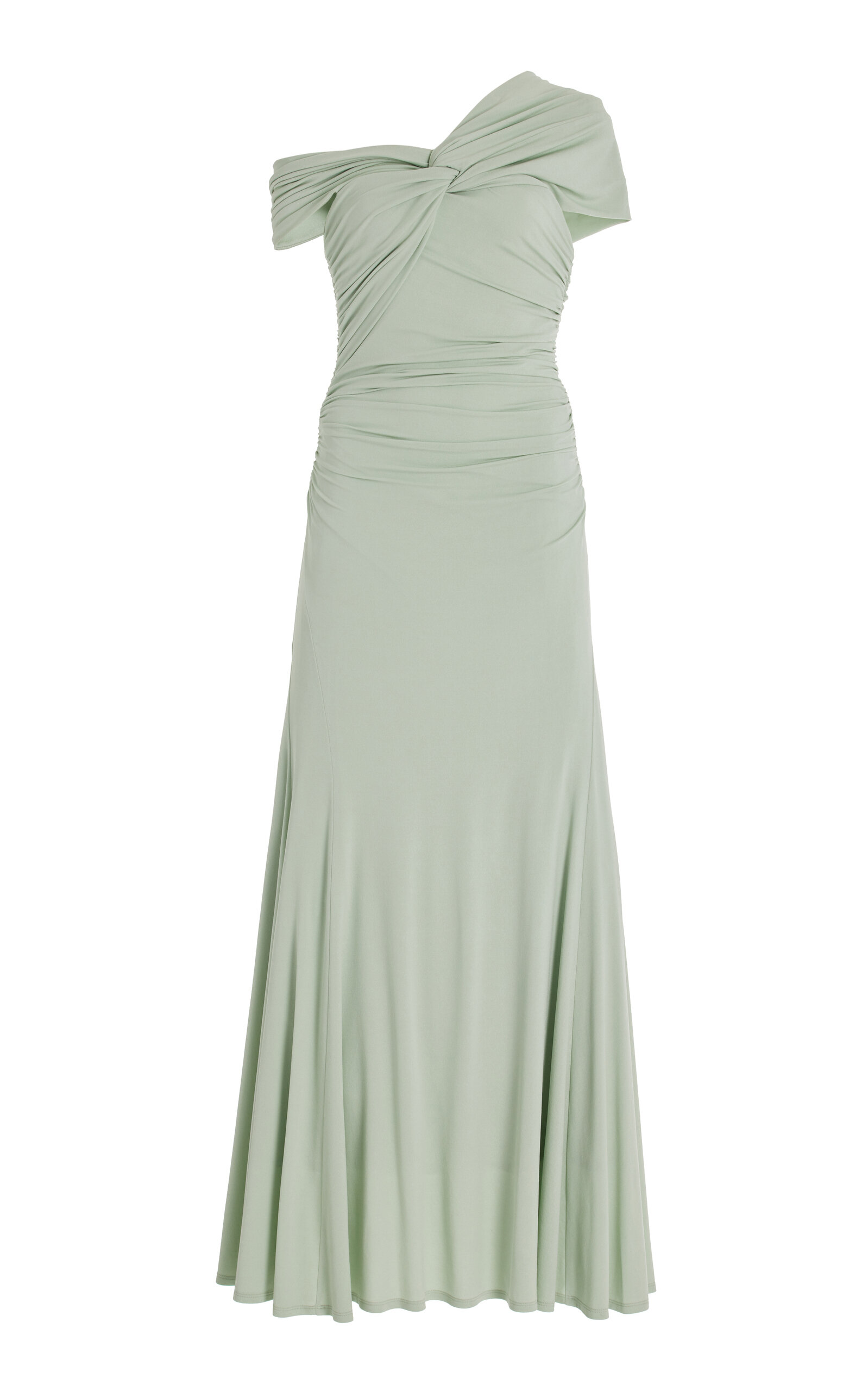 Tove Exclusive Evie Asymmetric Jersey Maxi Dress In Green | ModeSens