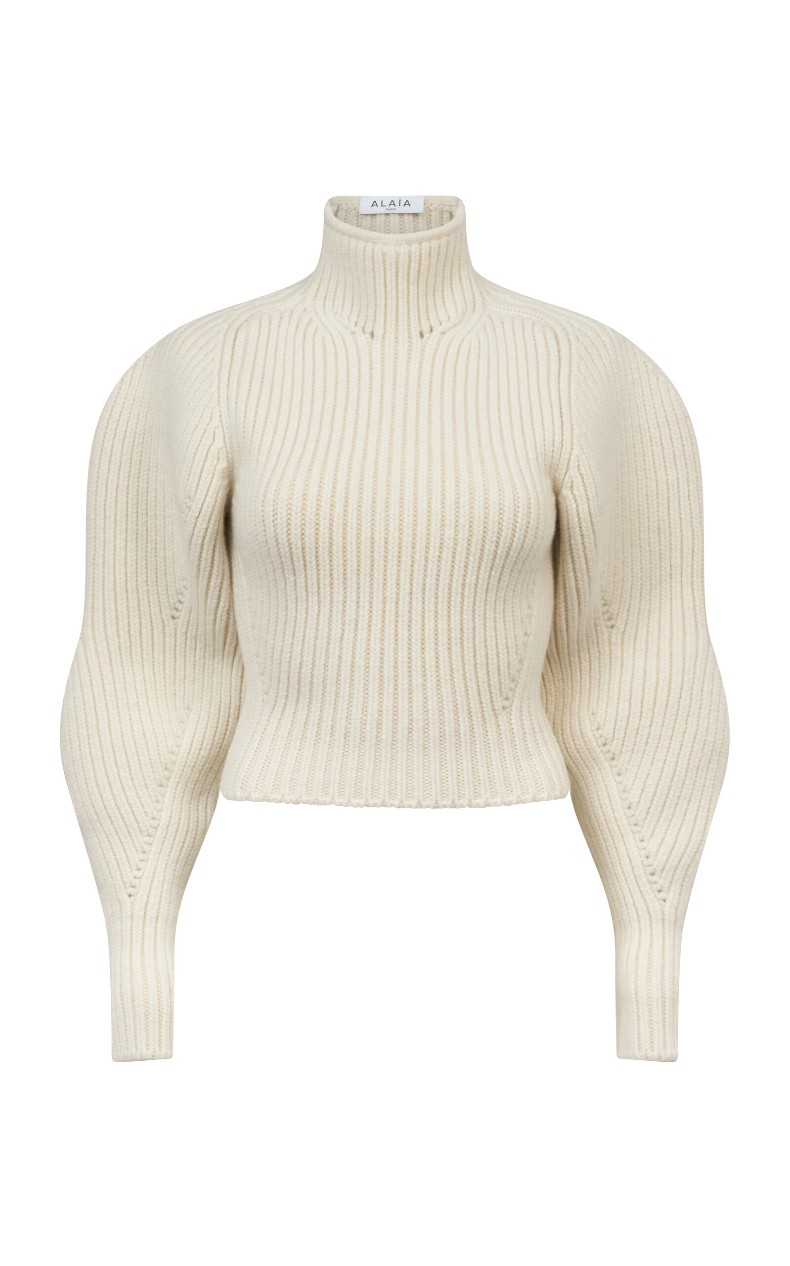 Alaïa Women's Ribbed Knit Top In Ivory