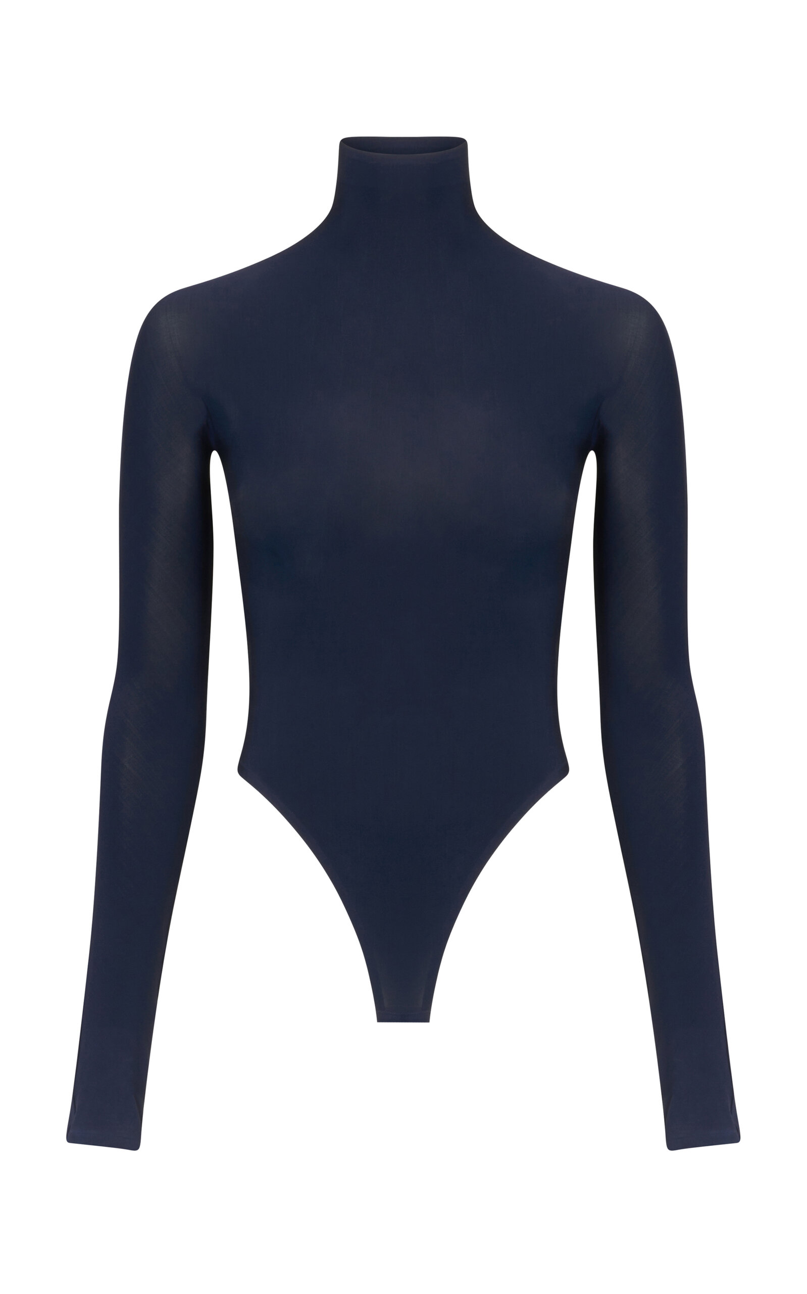 Alaïa Turtleneck Bodysuit In Navy