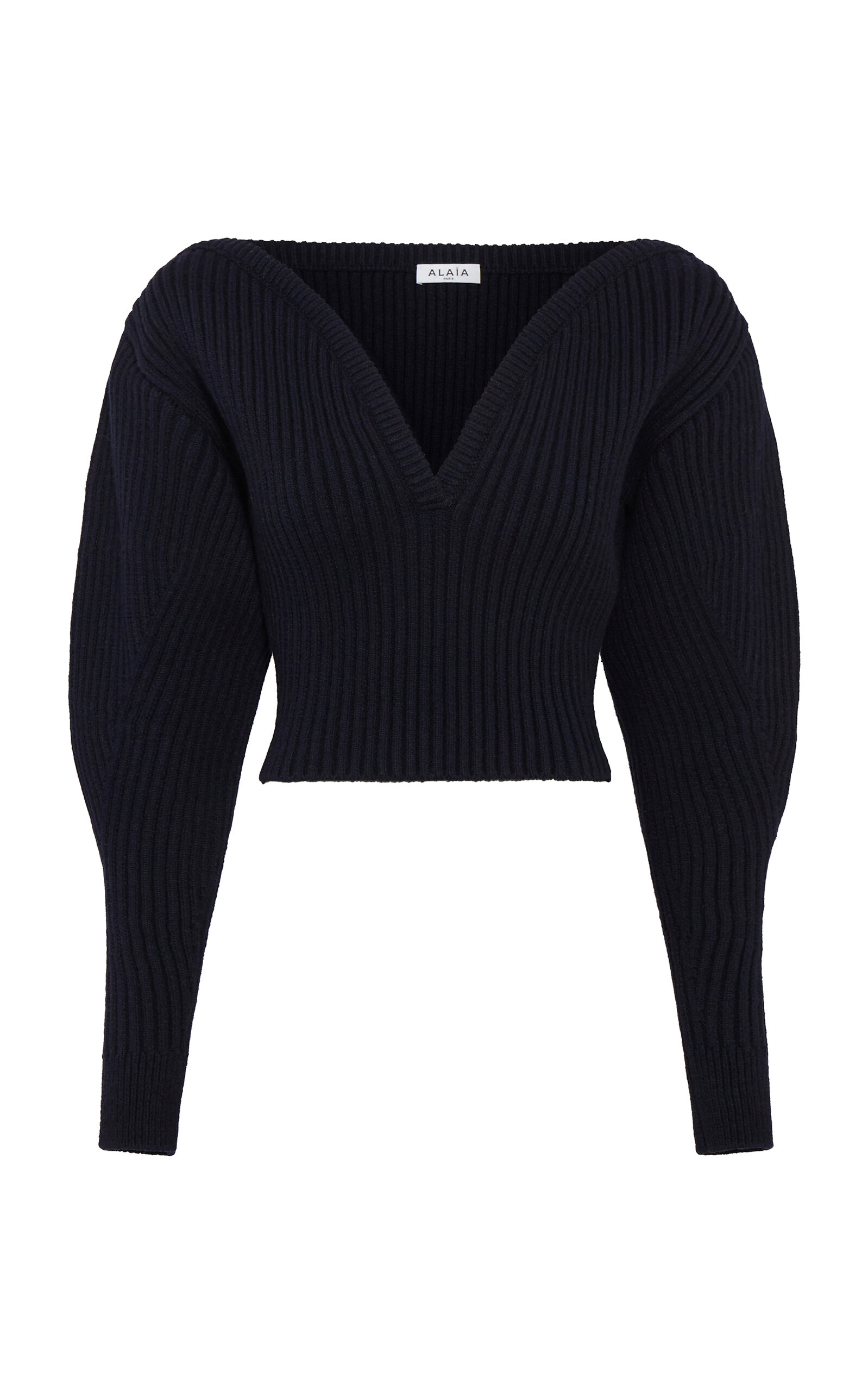 Alaïa Women's Ribbed Sweater In Blue