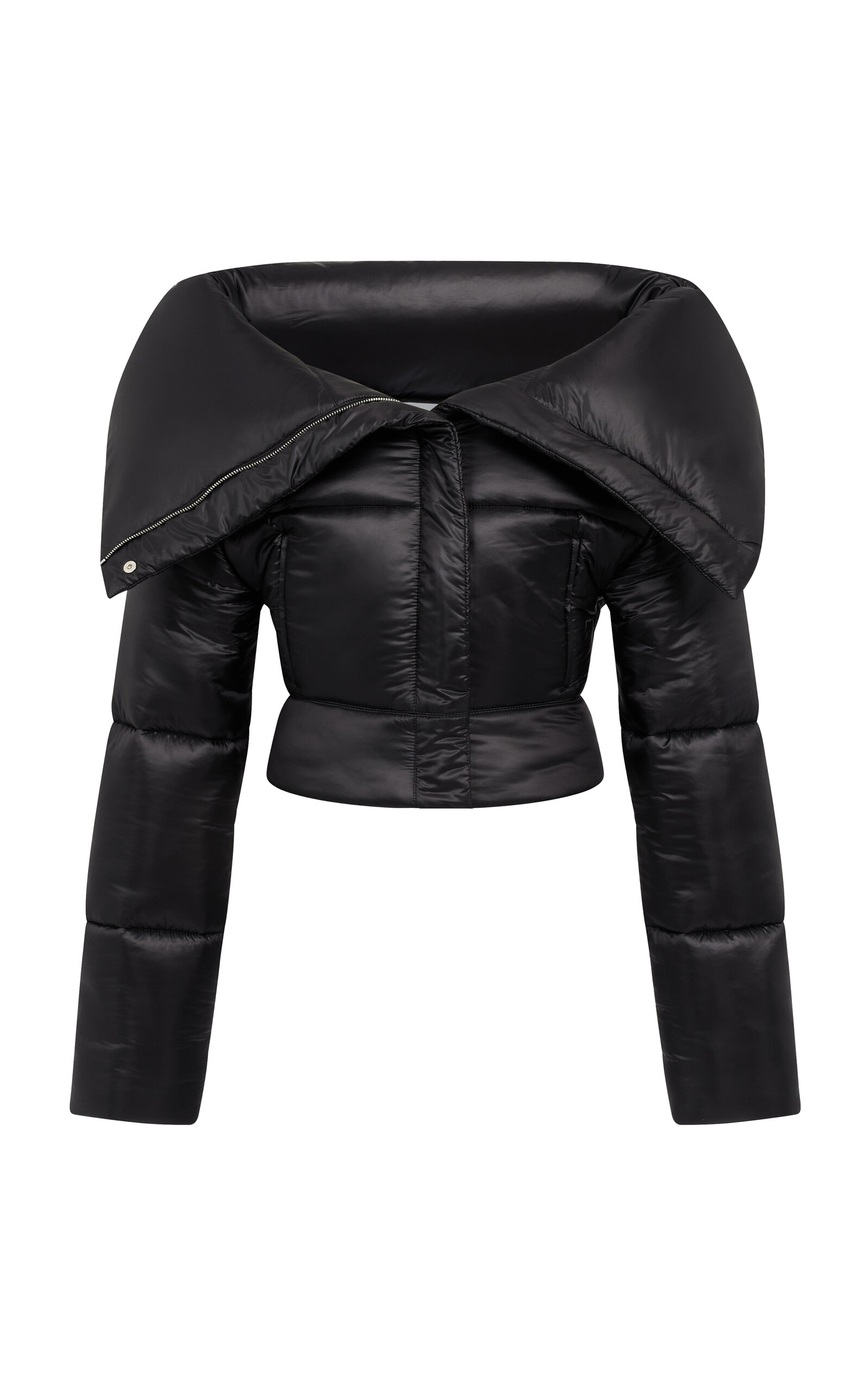 Alaïa Women's Wide Collar Puffer Coat In Black | ModeSens