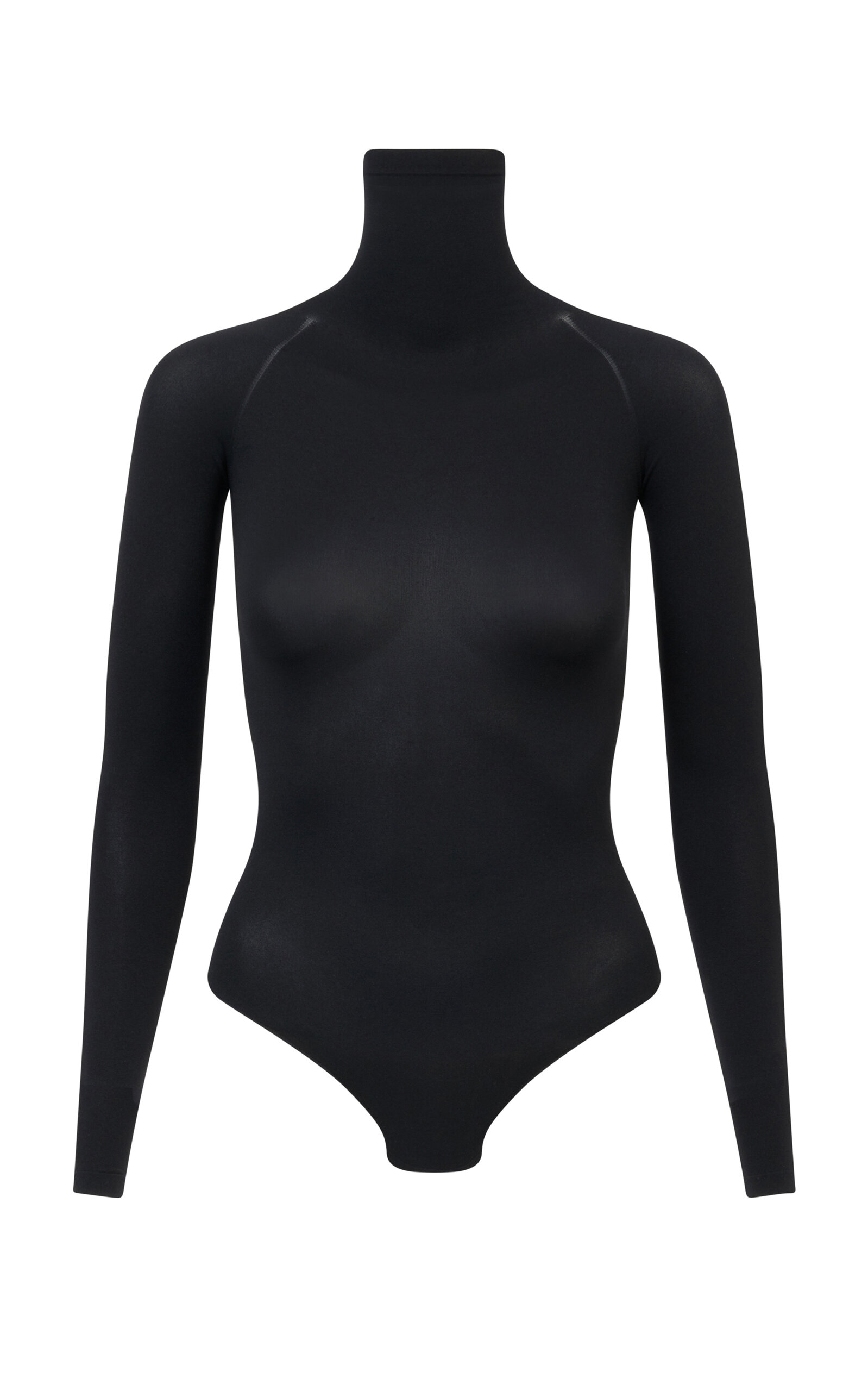 Shop Alaïa Knit Turtleneck Bodysuit In Black