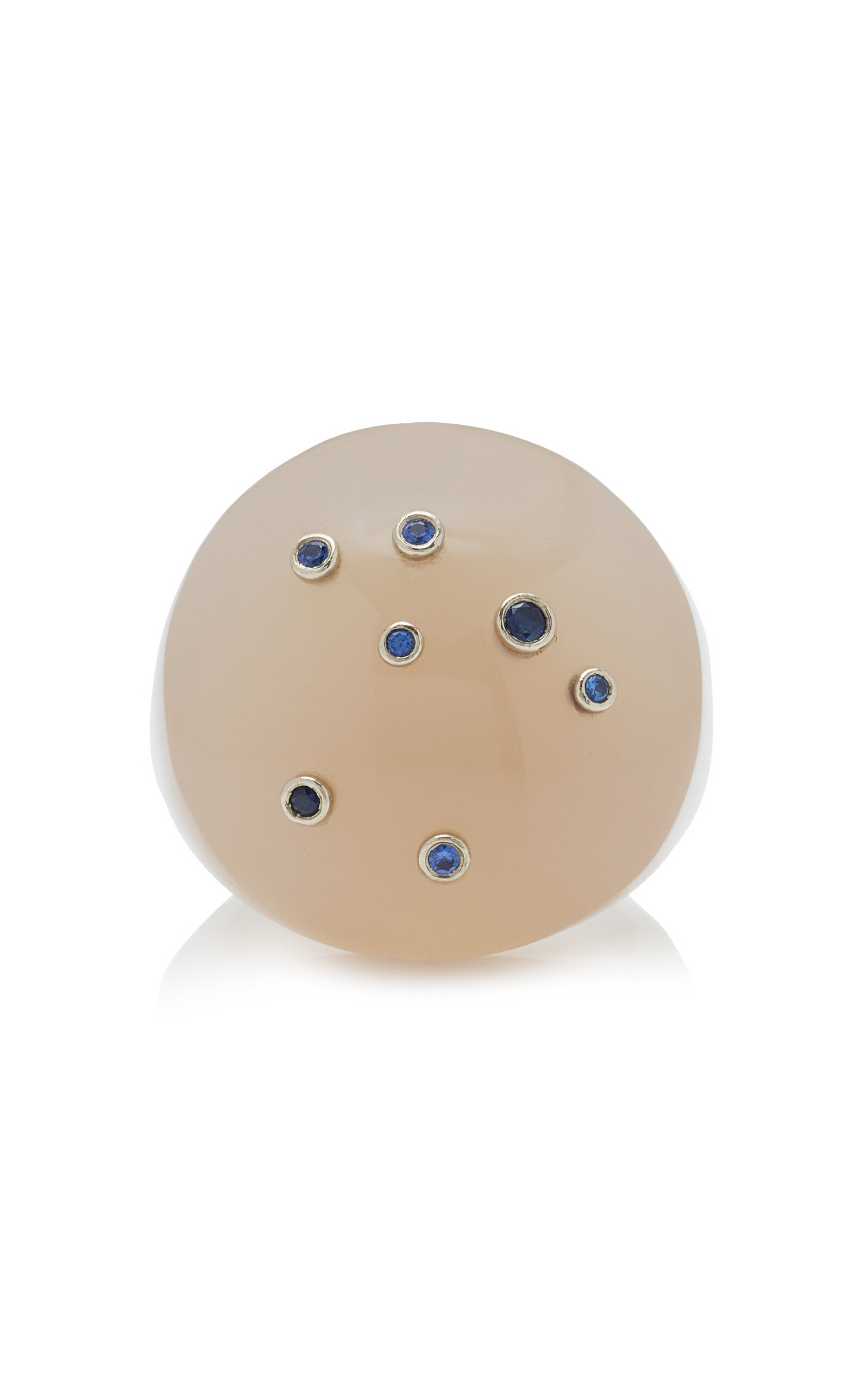 Bleecker & Prince Women's Mini Sky Bubble Agate Ring